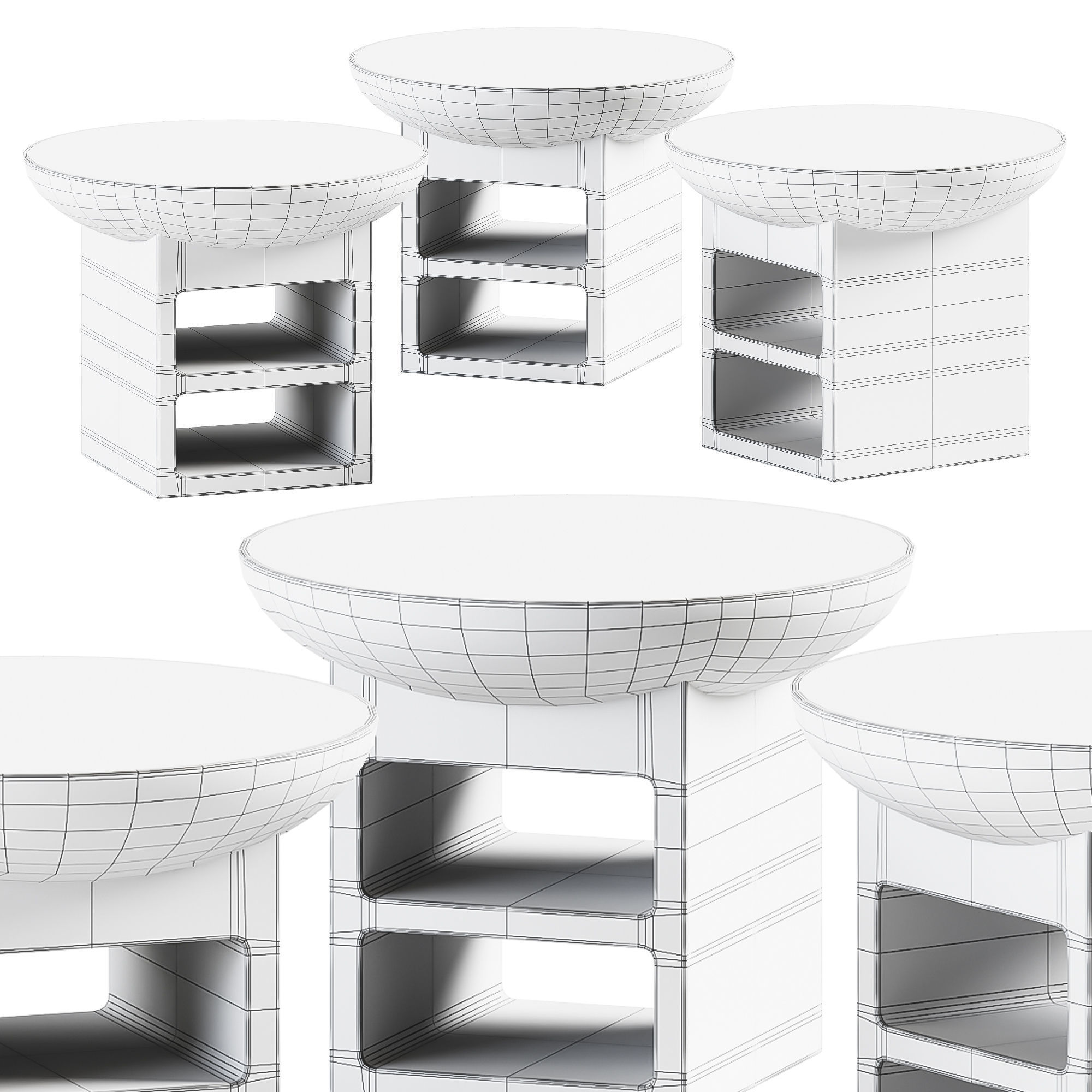 Atlante Coffee Table by Secolo 3D model_1