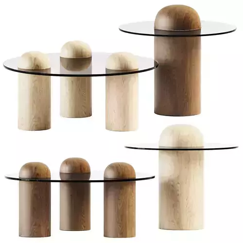 Jonas Coffee Table Bronze and Lotta Side Table