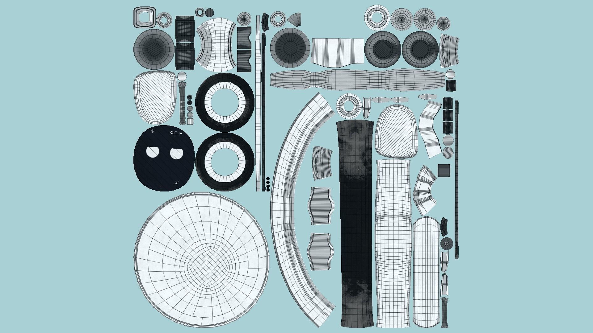 10 Wheel Robot H Collection - SciFi Character Design _75