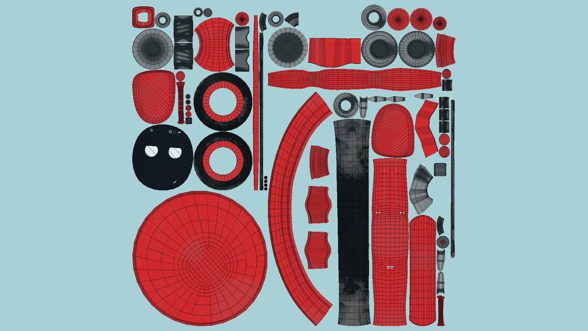 10 Wheel Robot H Collection - SciFi Character Design _63