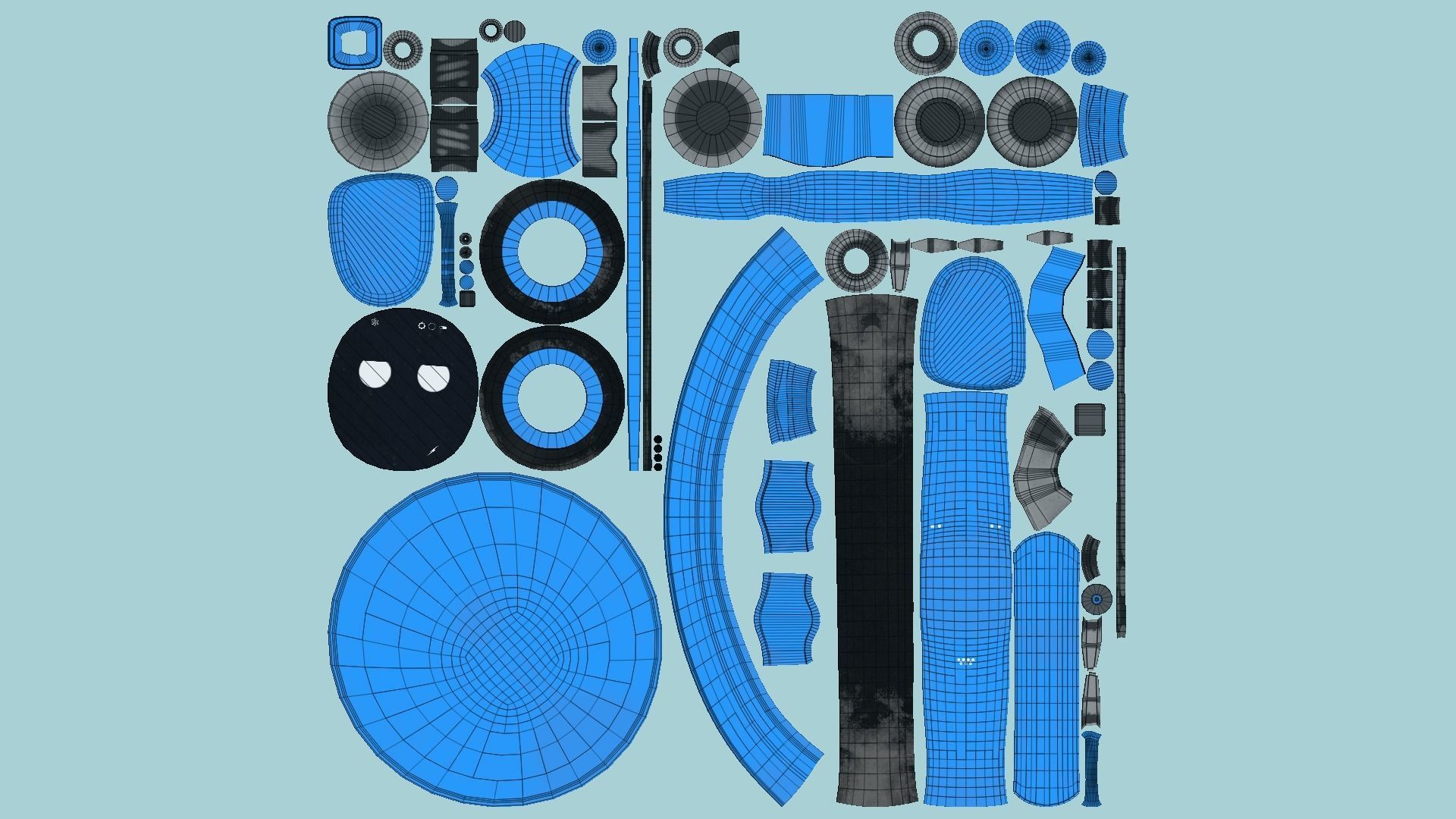 10 Wheel Robot H Collection - SciFi Character Design _72