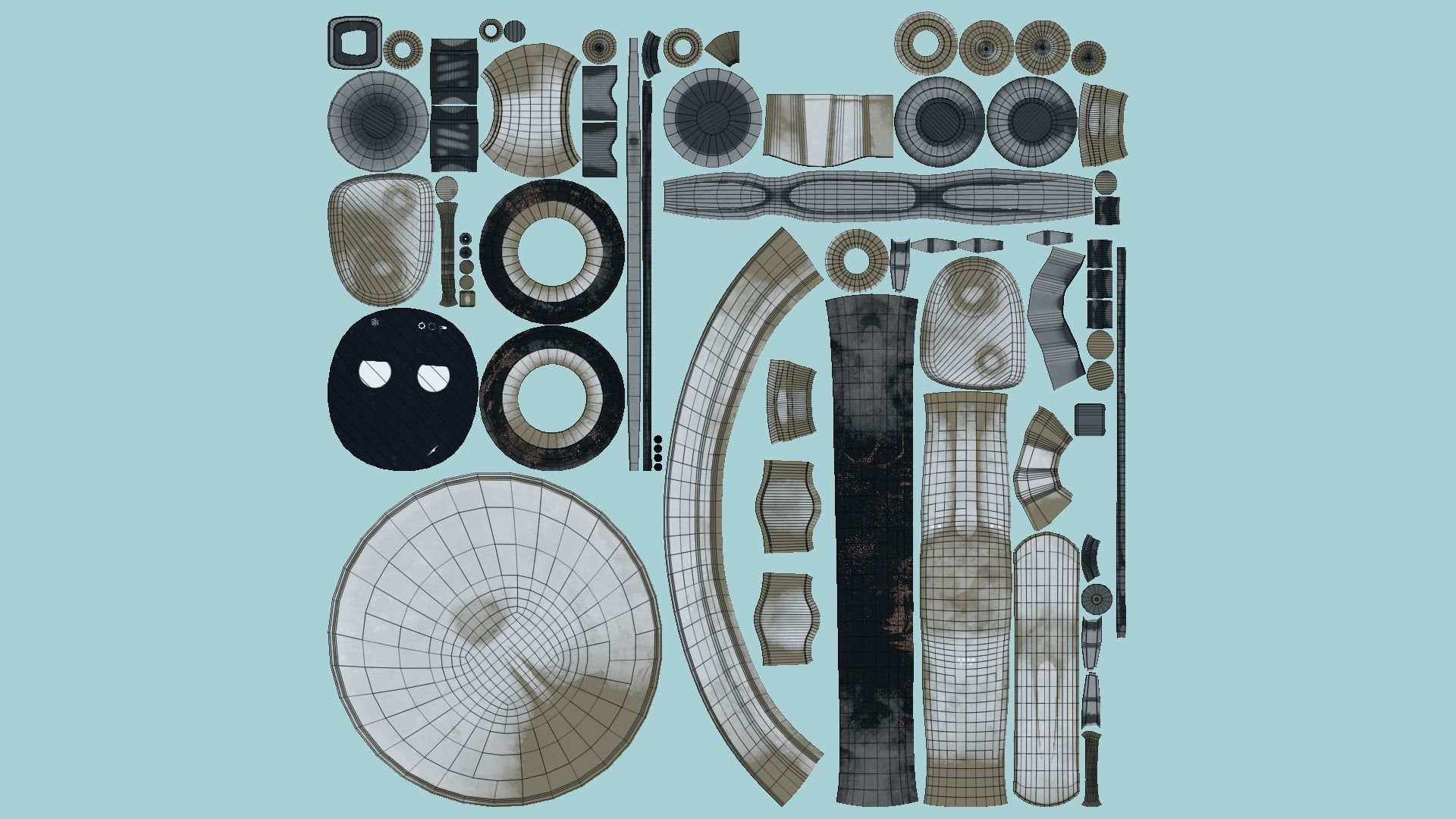 10 Wheel Robot H Collection - SciFi Character Design _80