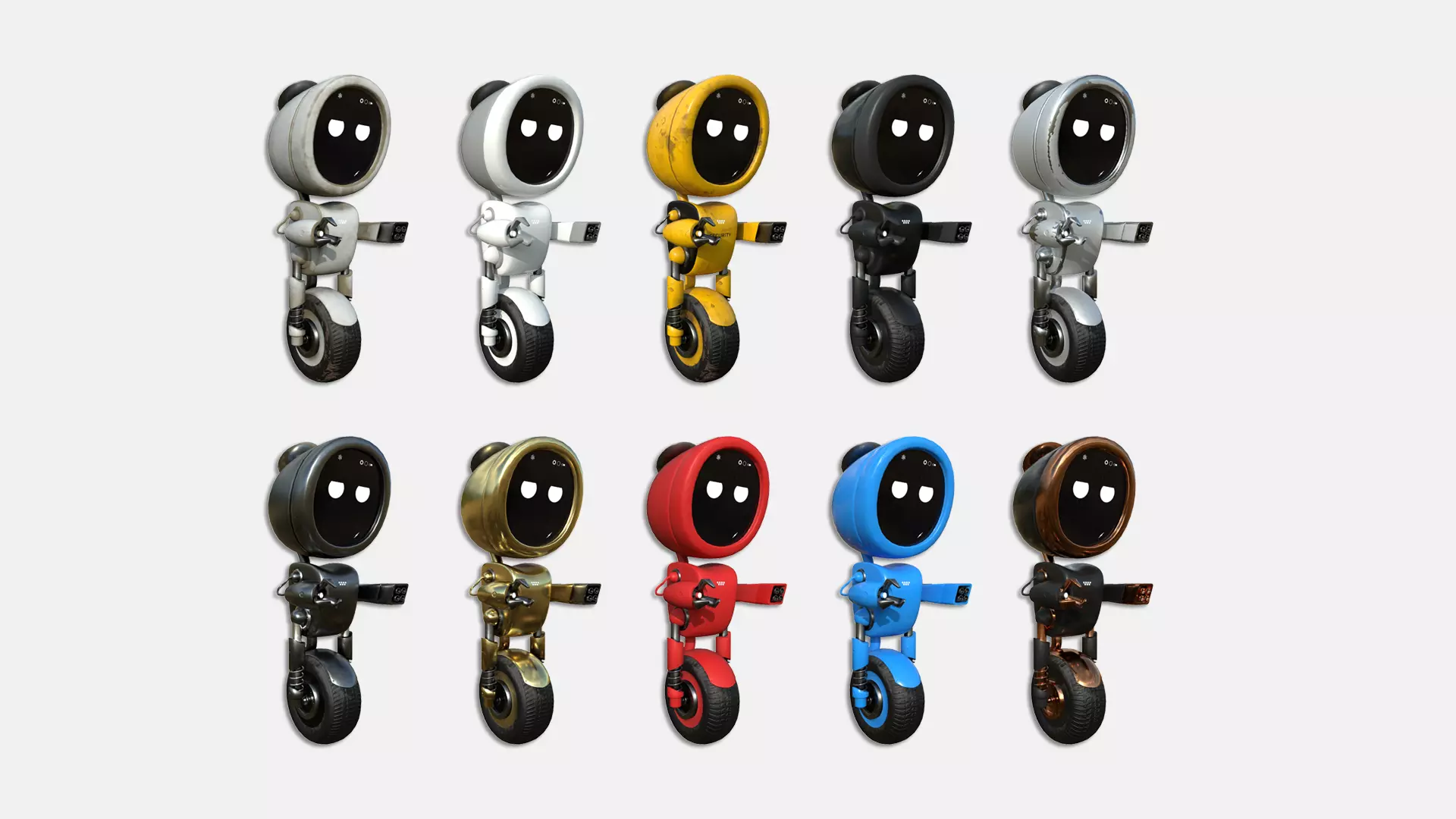 10 Wheel Robot H Collection - SciFi Character Design _0