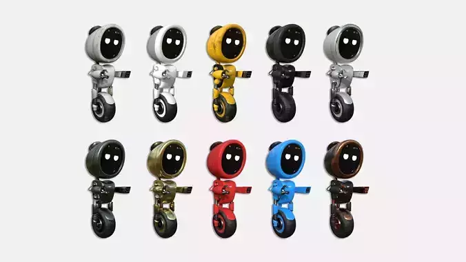 10 Wheel Robot H Collection - SciFi Character Design 