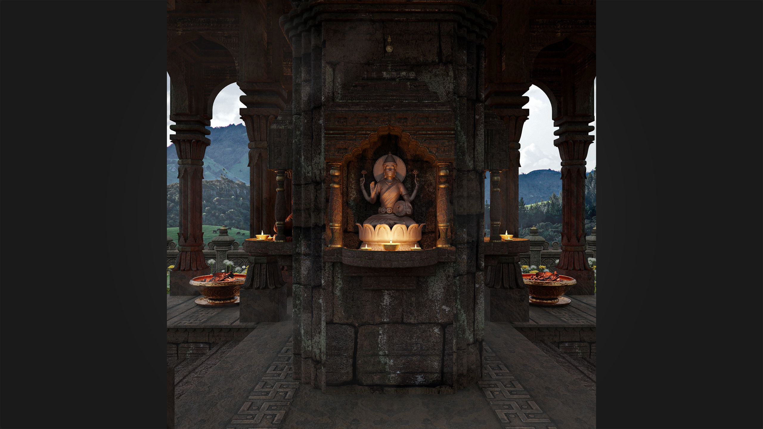 Ancient Hindu Temple 3D model_20