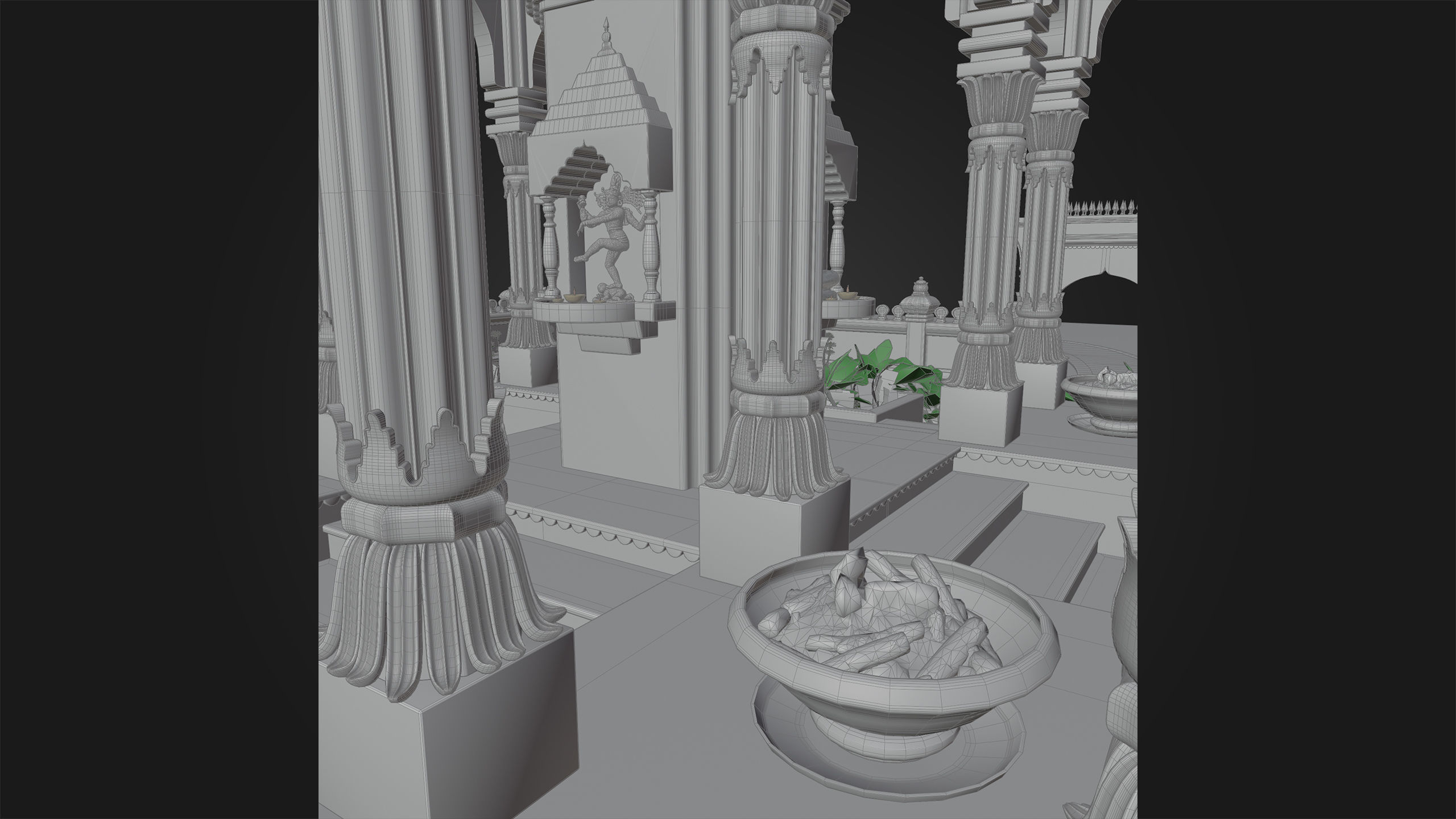 Ancient Hindu Temple 3D model_36