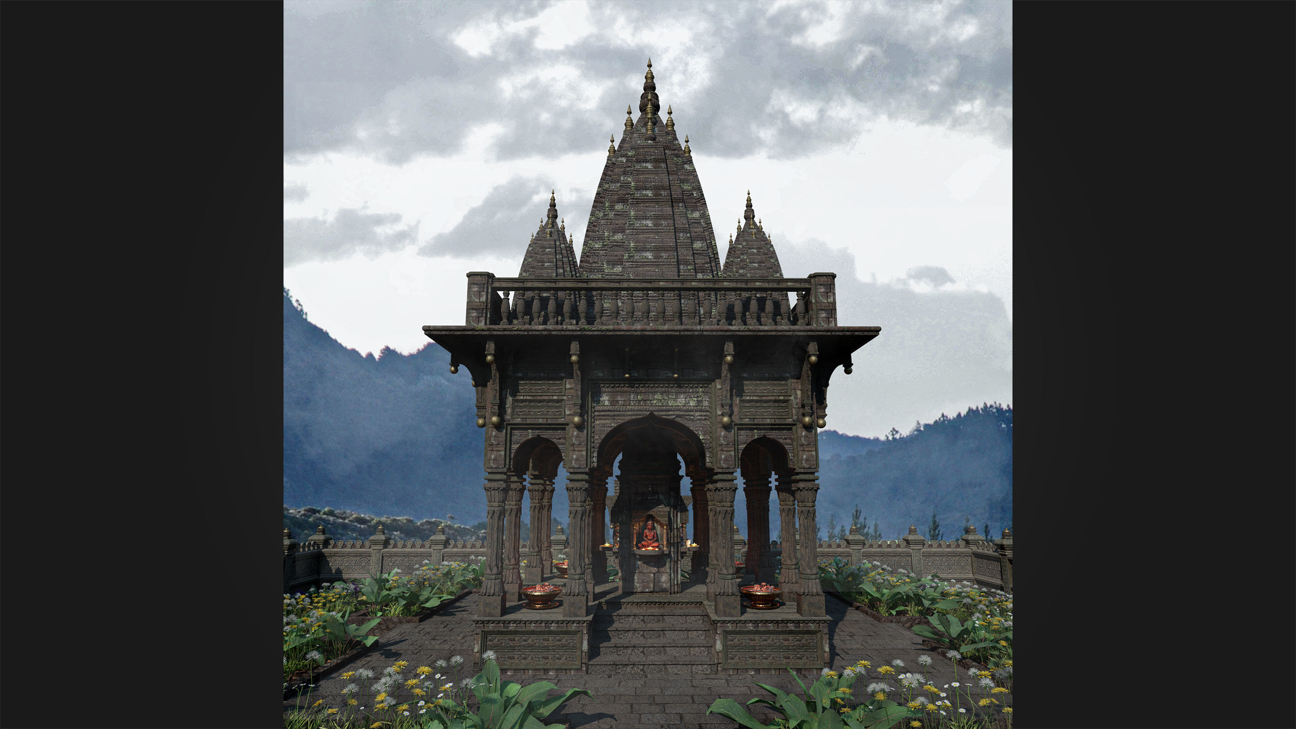 Ancient Hindu Temple 3D model_4