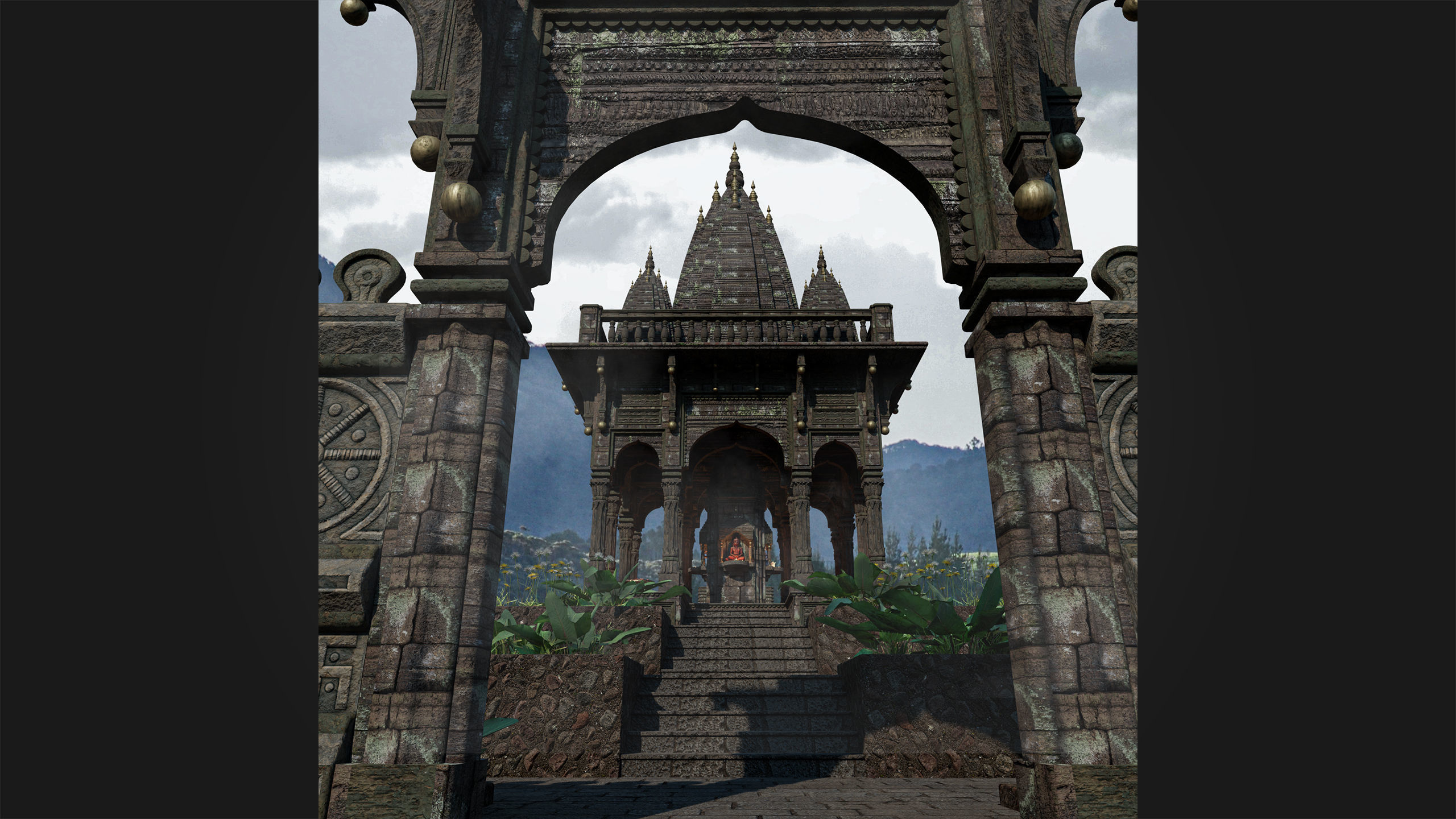 Ancient Hindu Temple 3D model_2