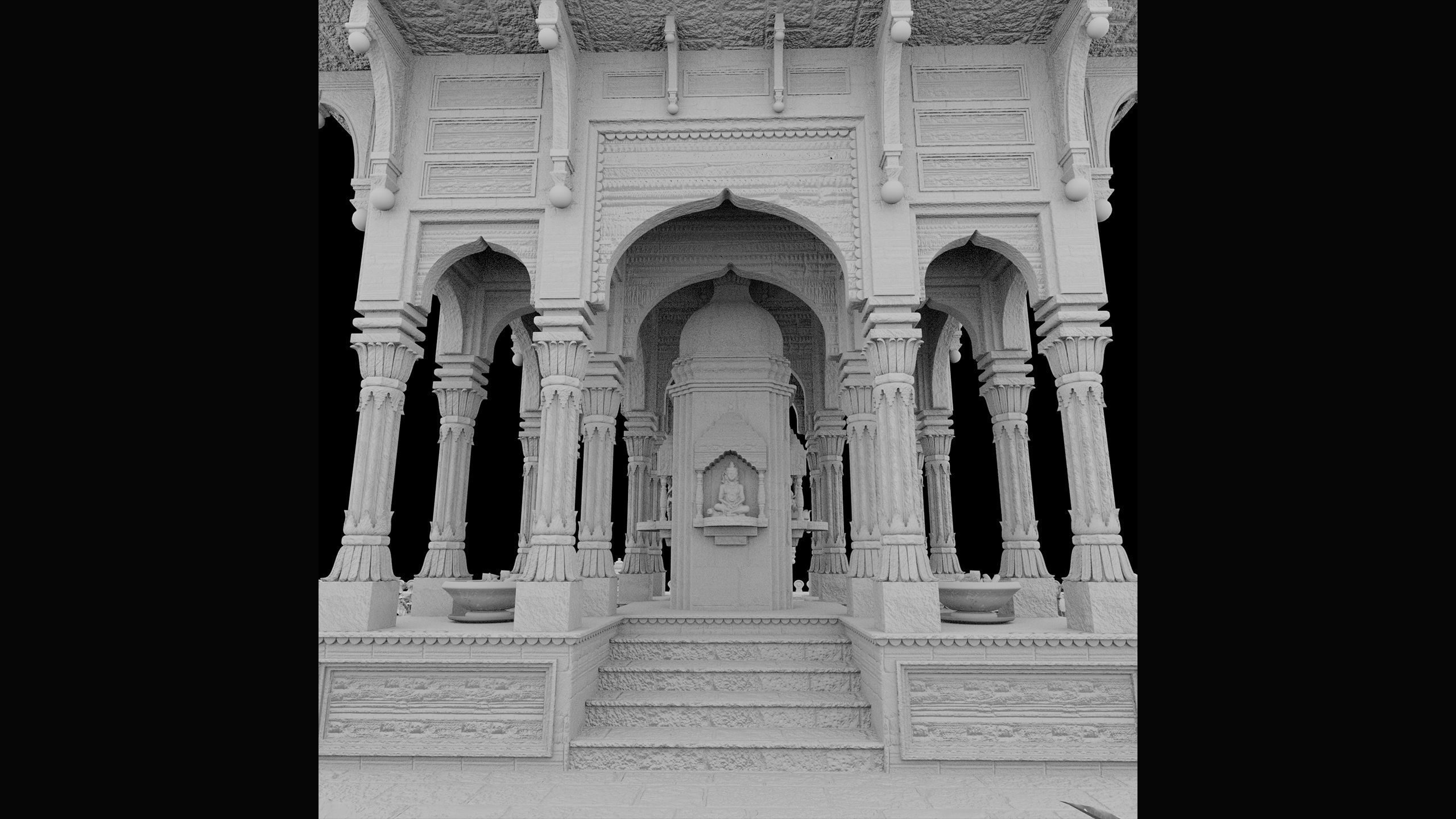 Ancient Hindu Temple 3D model_31