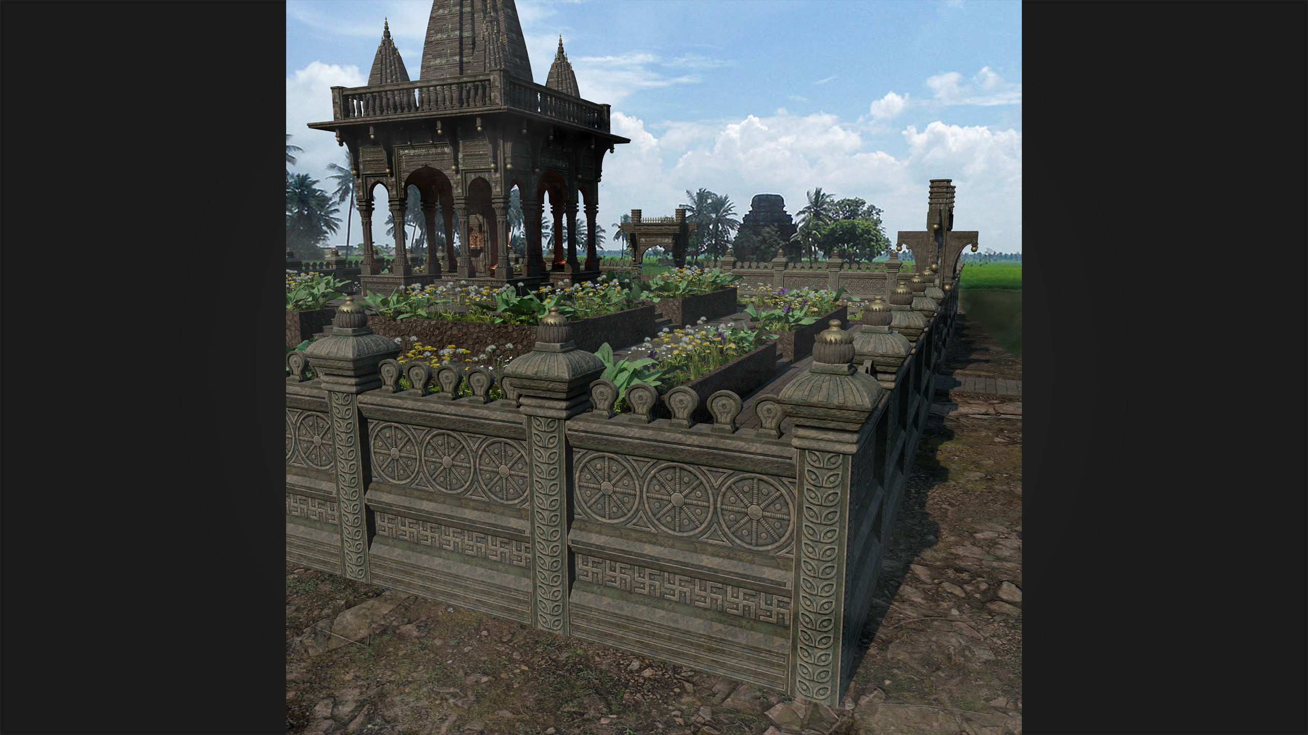 Ancient Hindu Temple 3D model_10