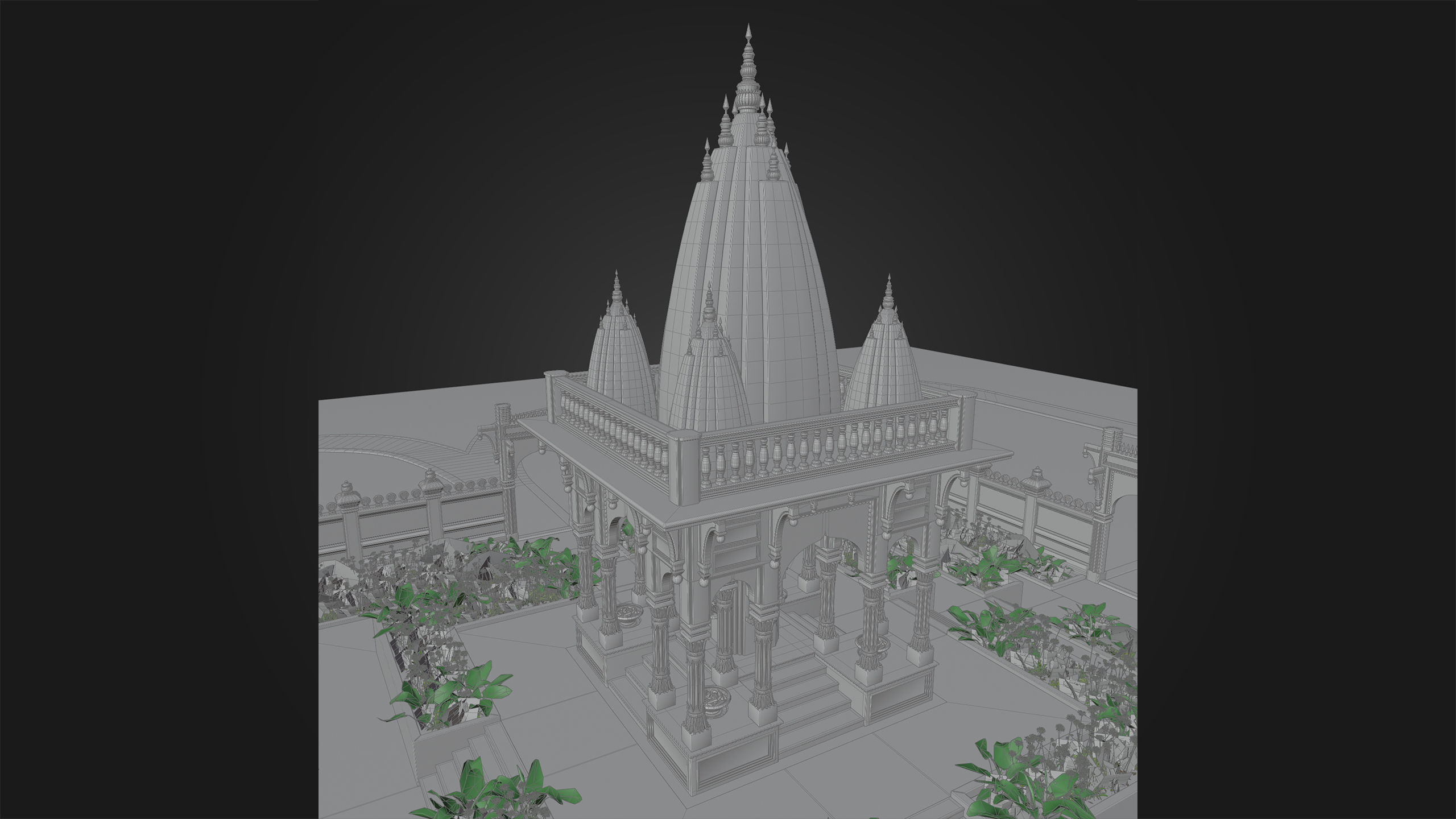 Ancient Hindu Temple 3D model_34
