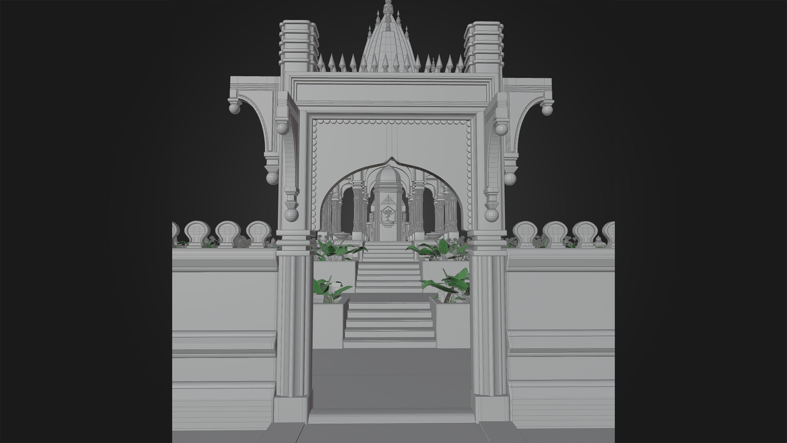 Ancient Hindu Temple 3D model_37