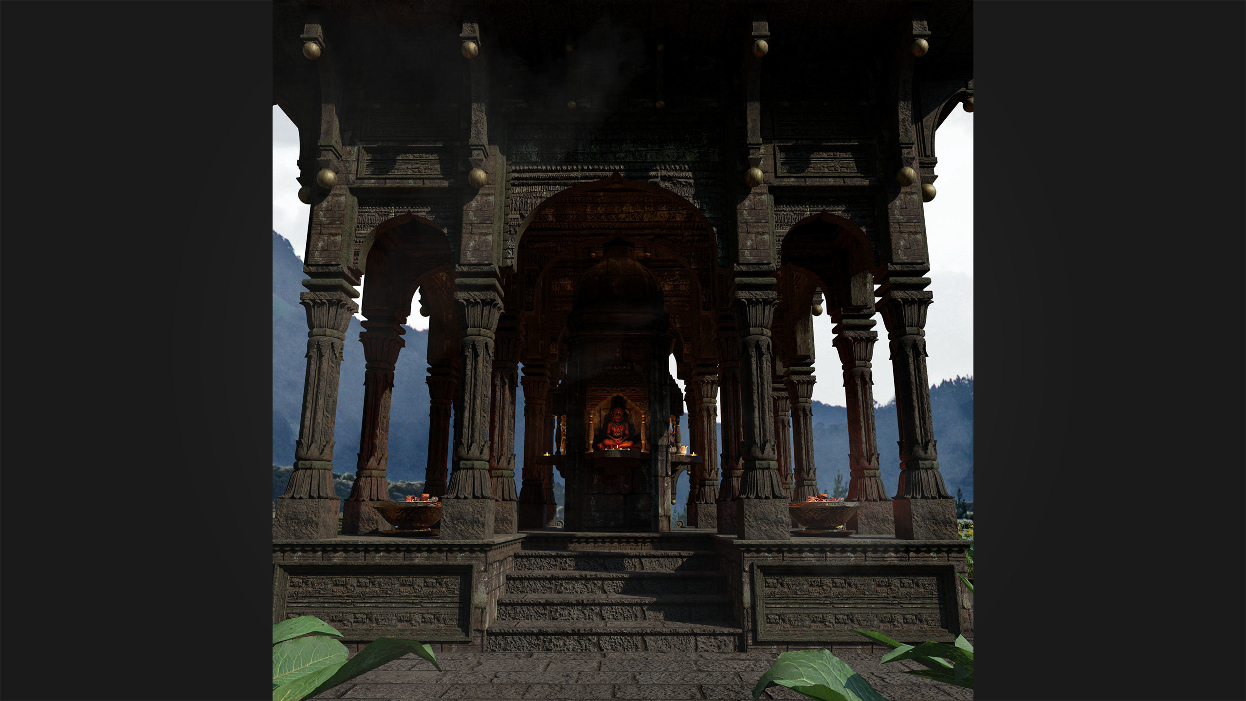 Ancient Hindu Temple 3D model_15
