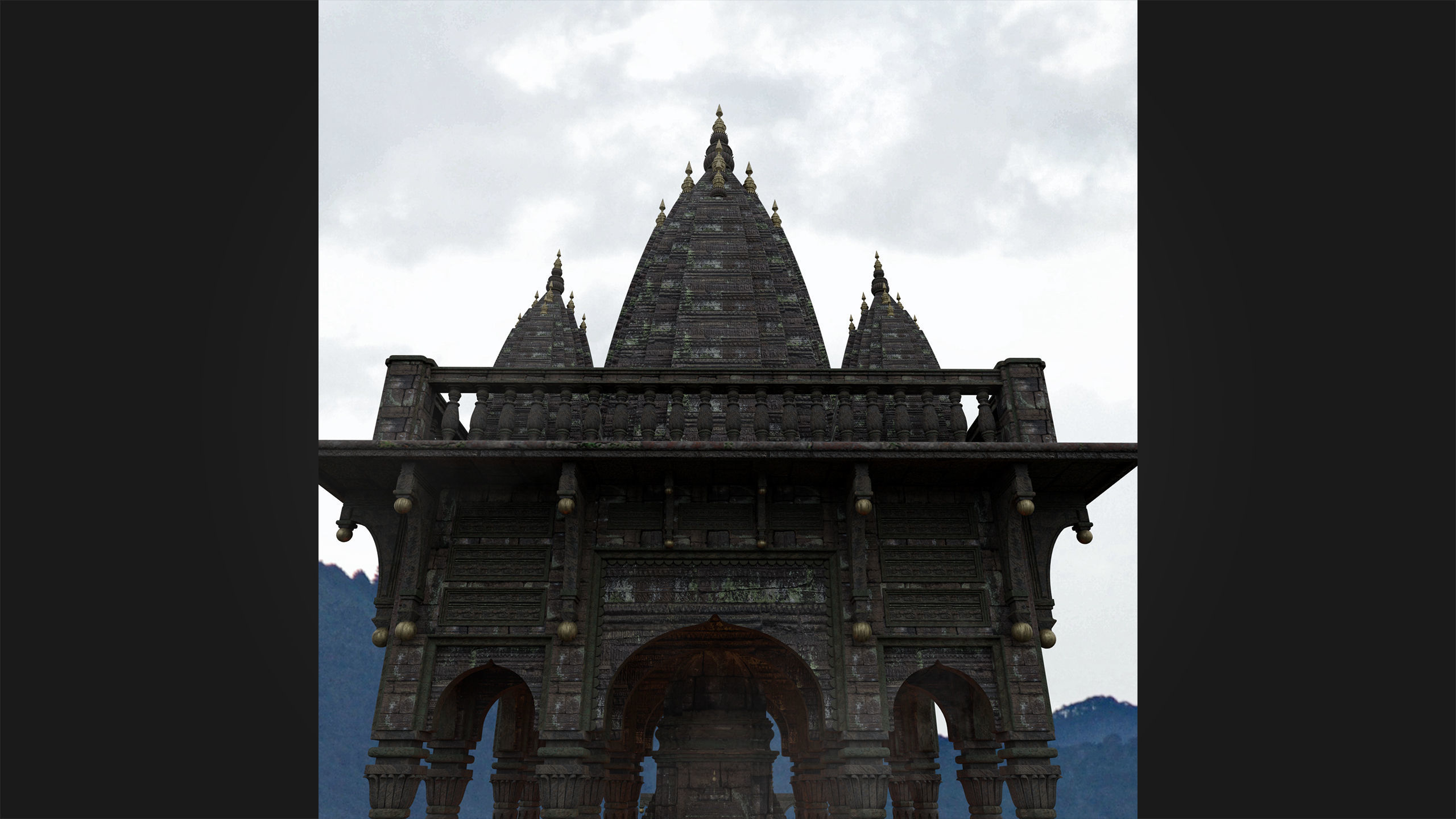 Ancient Hindu Temple 3D model_9