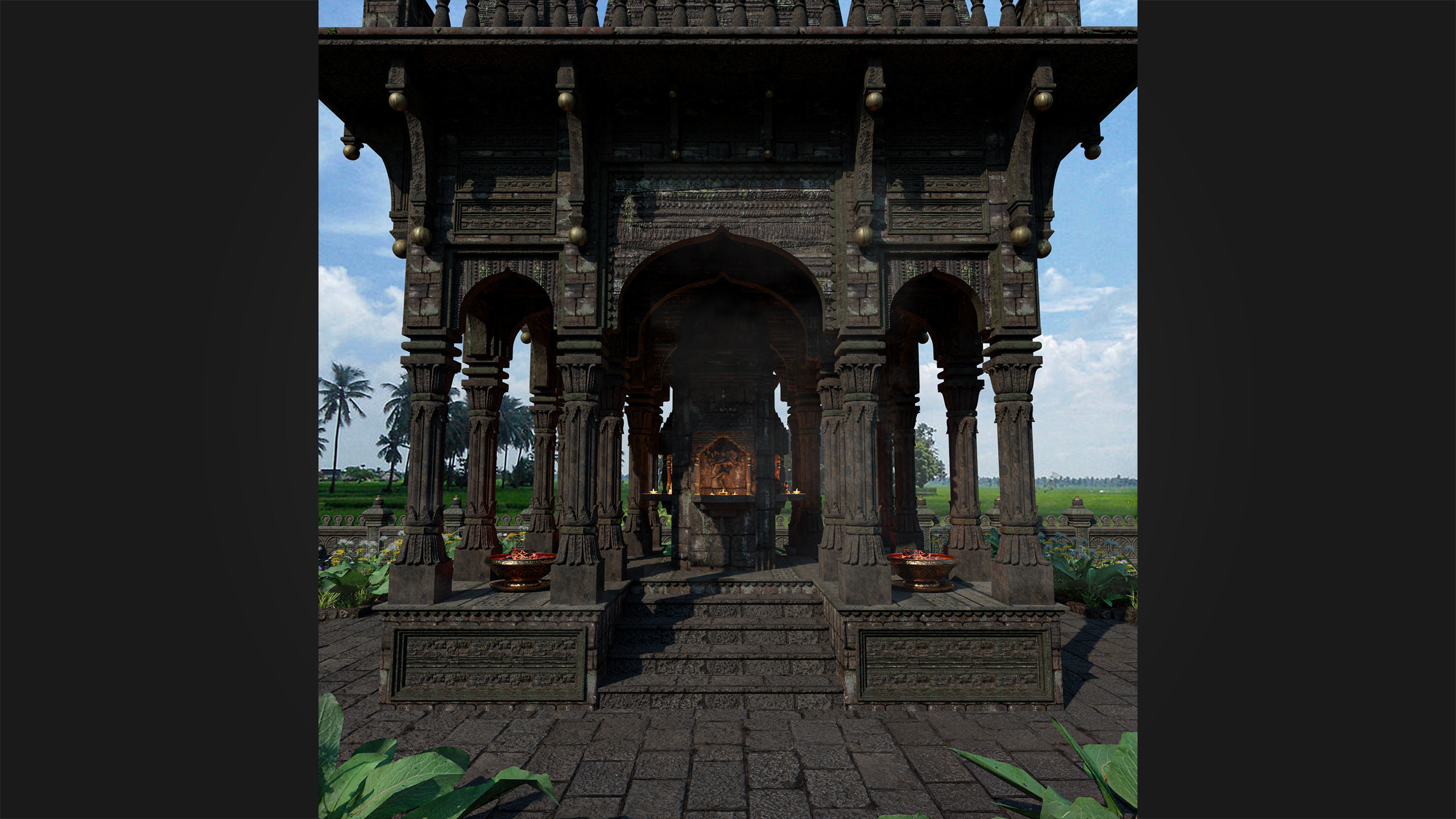 Ancient Hindu Temple 3D model_13