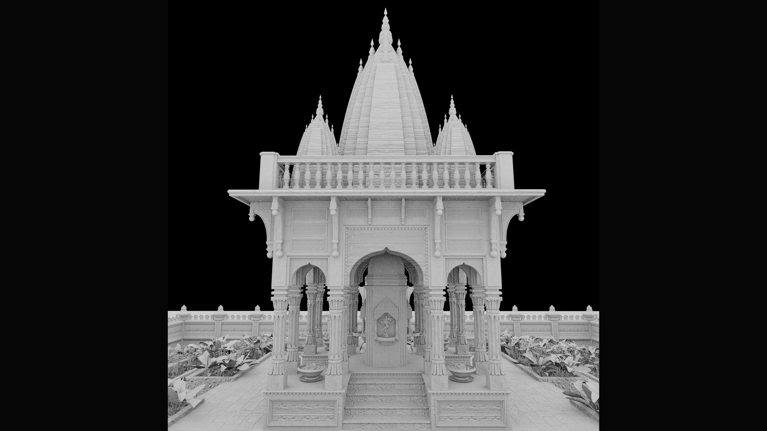 Ancient Hindu Temple 3D model_30