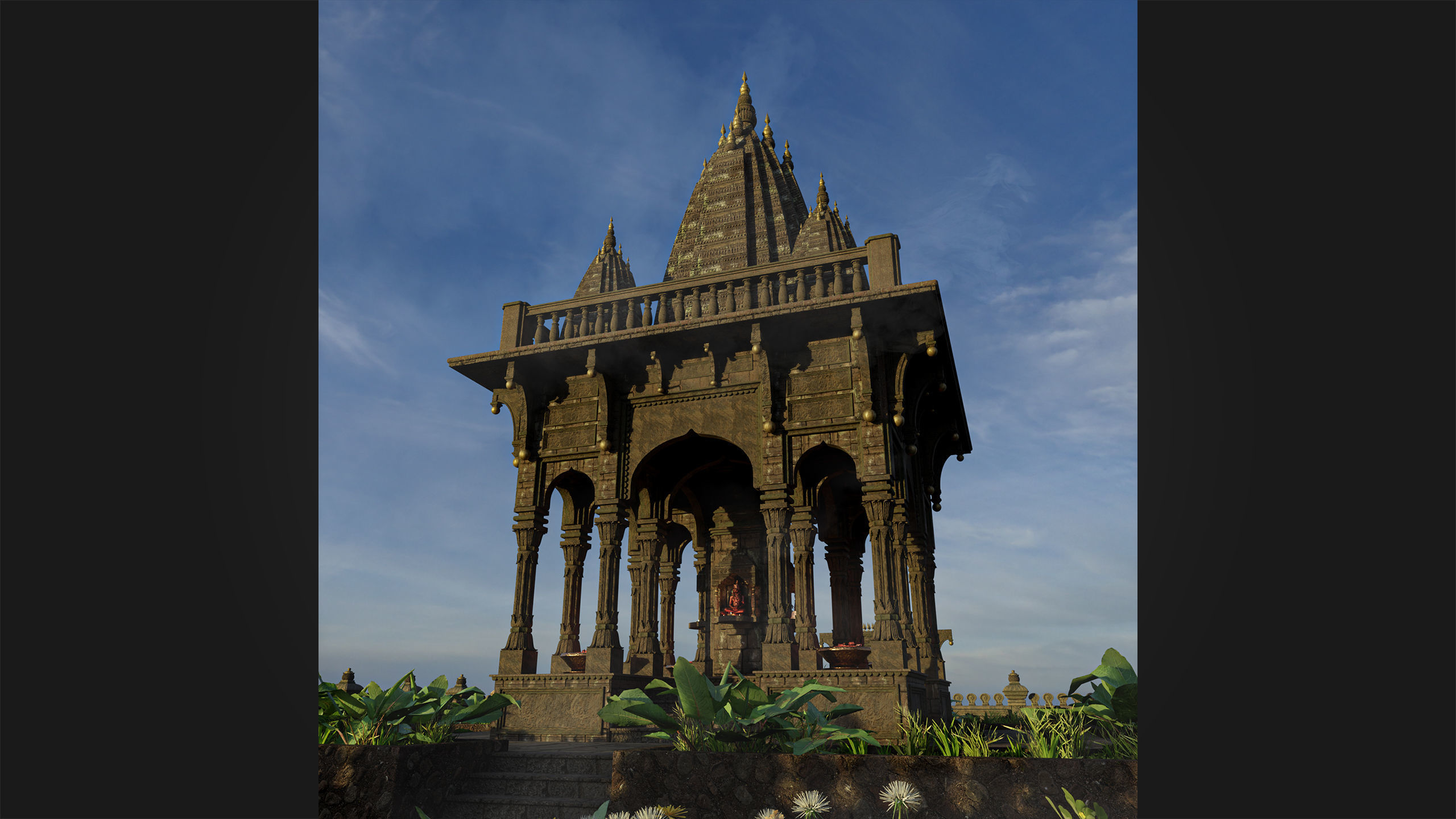 Ancient Hindu Temple 3D model_8