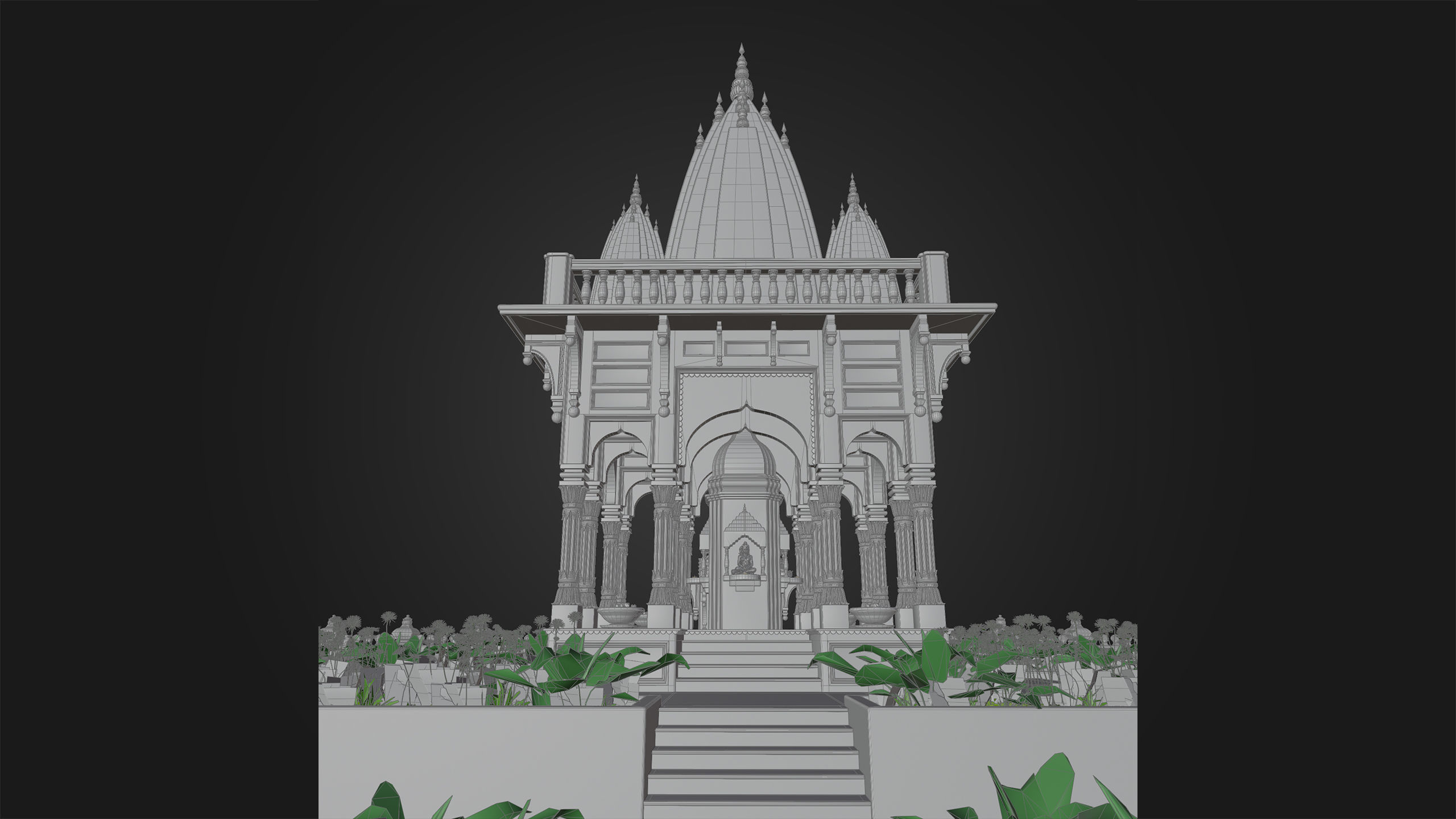 Ancient Hindu Temple 3D model_33