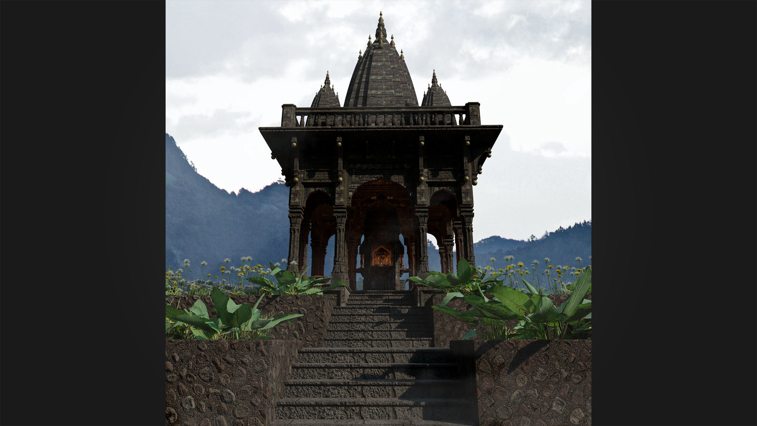 Ancient Hindu Temple 3D model_6