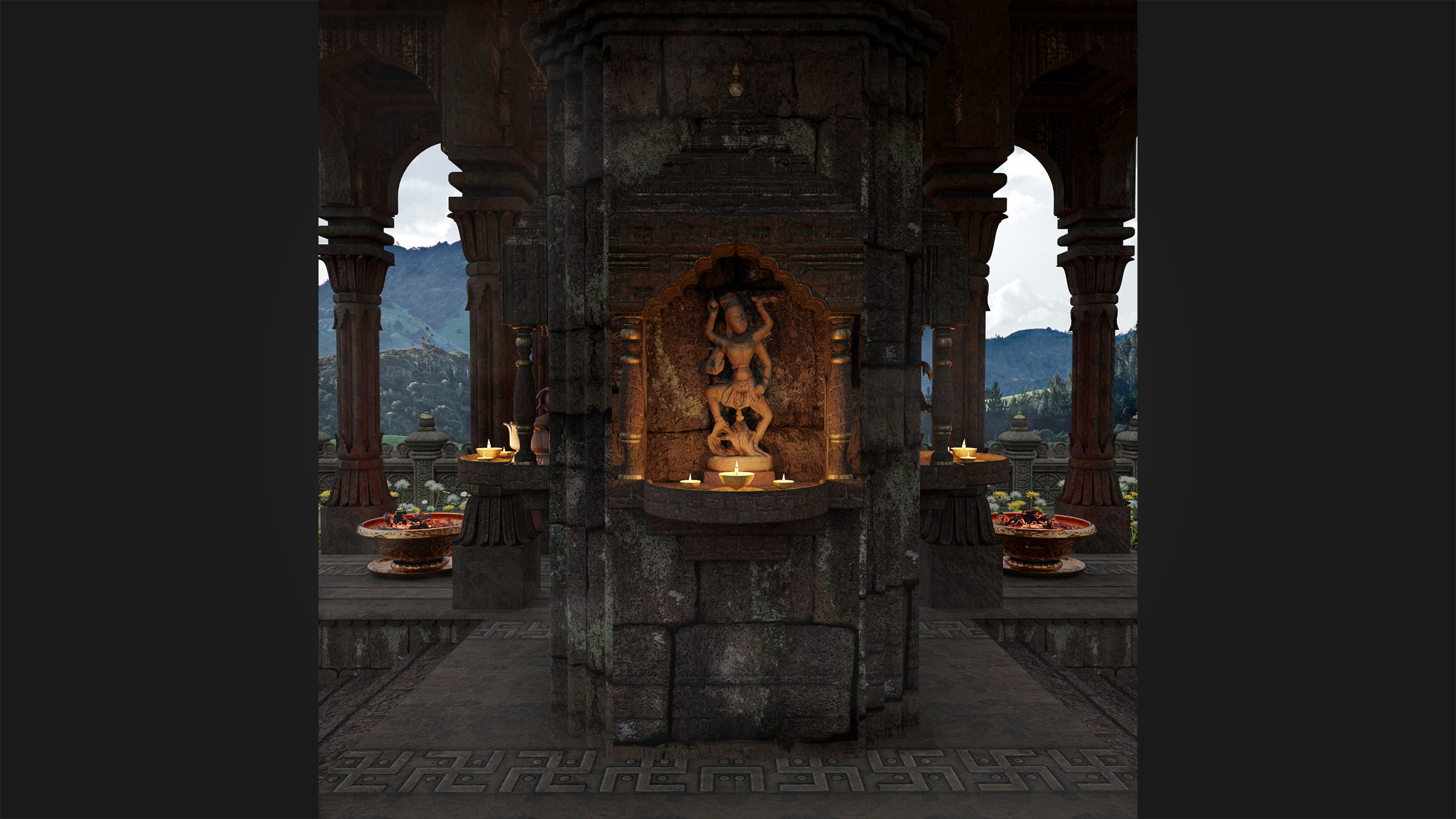 Ancient Hindu Temple 3D model_23