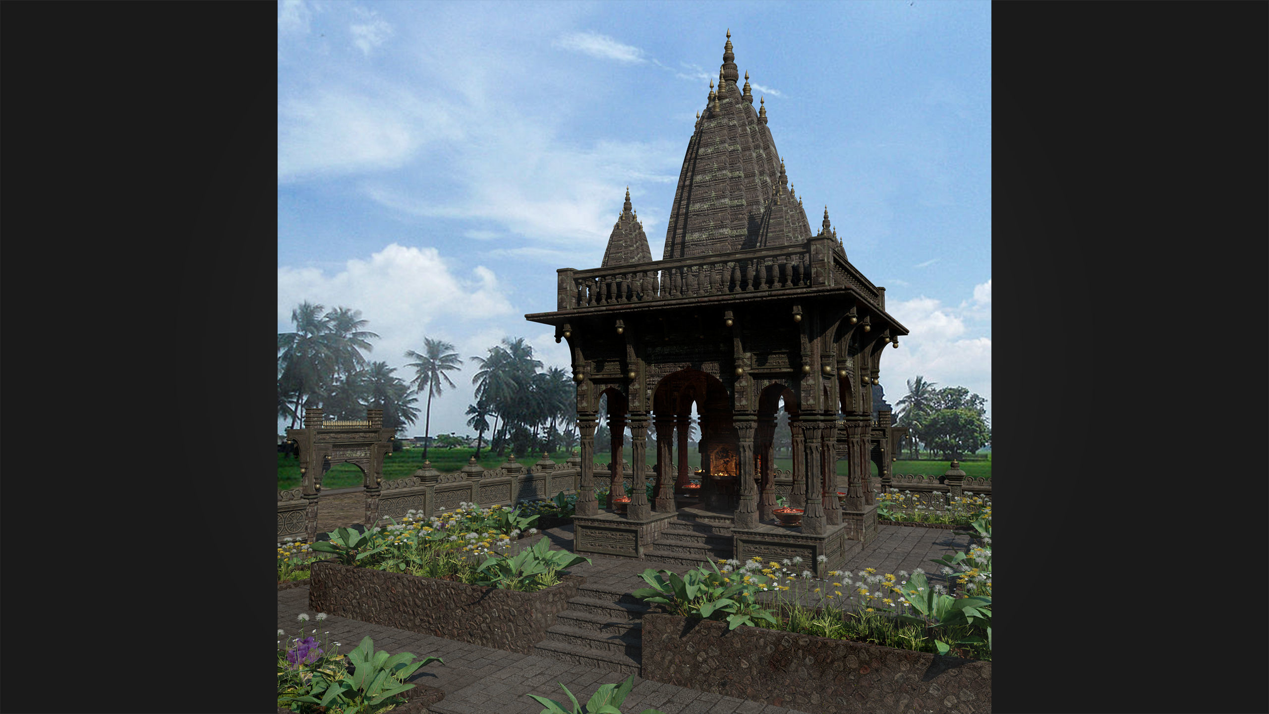 Ancient Hindu Temple 3D model_5