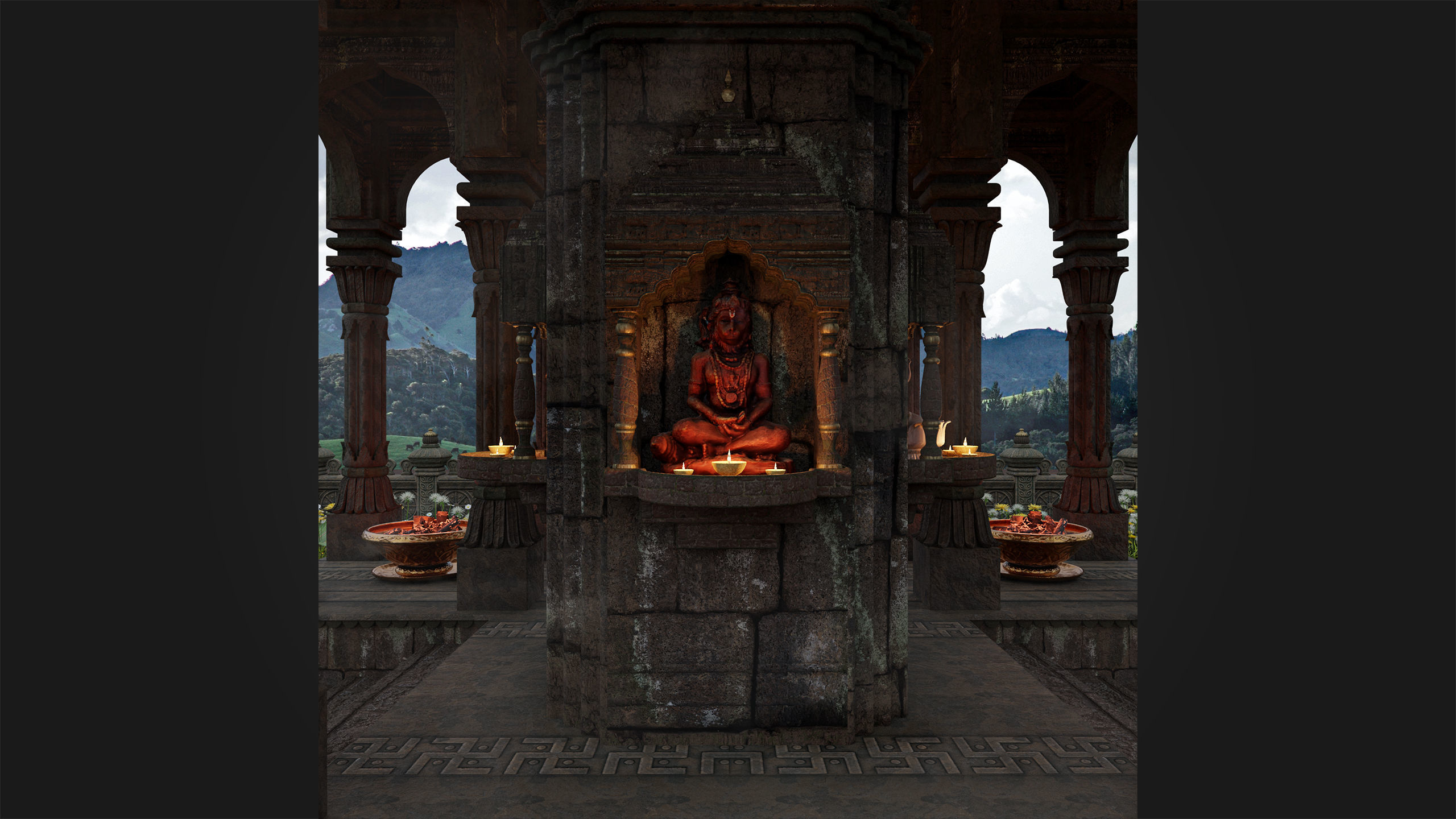 Ancient Hindu Temple 3D model_21