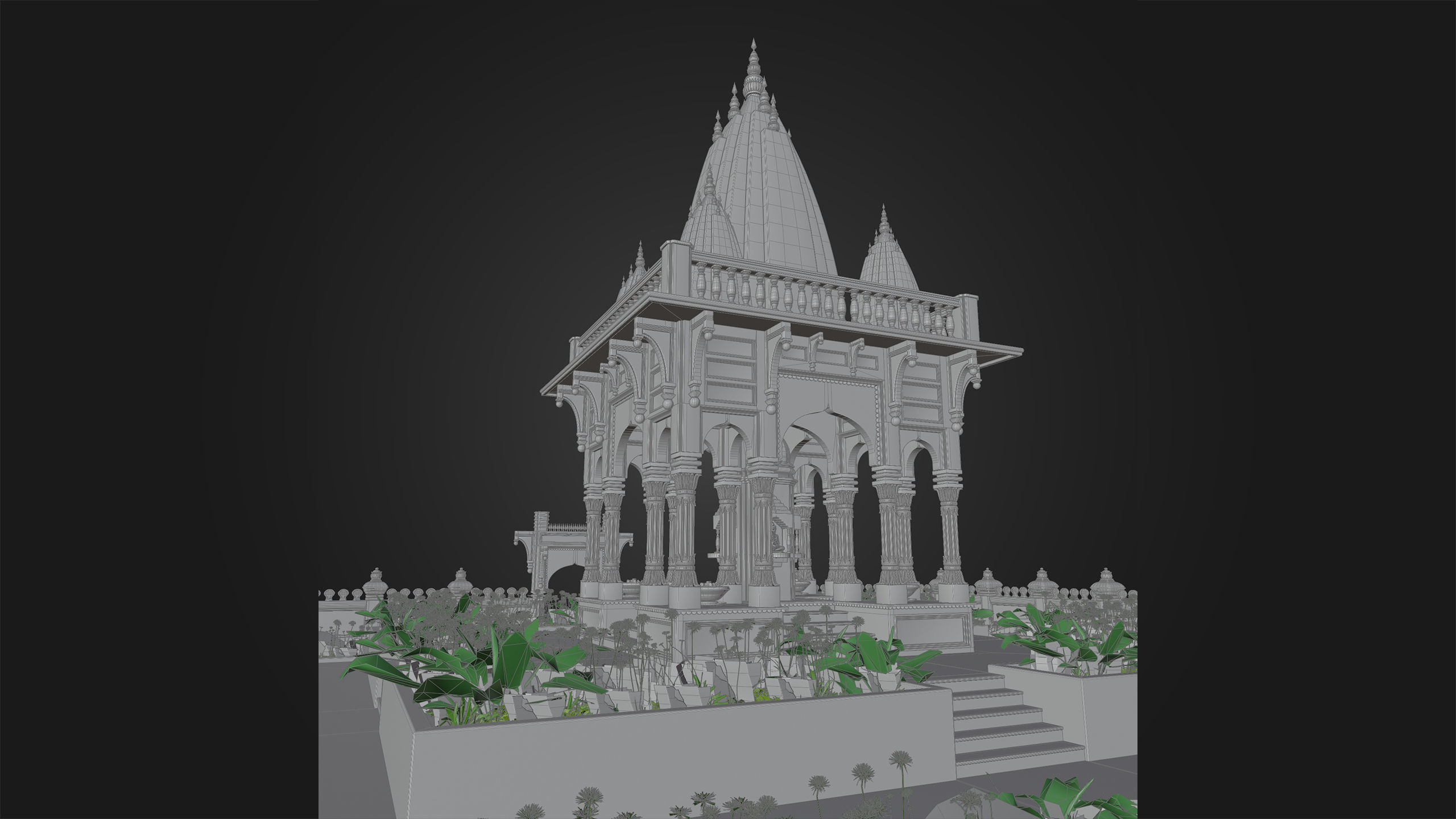 Ancient Hindu Temple 3D model_32