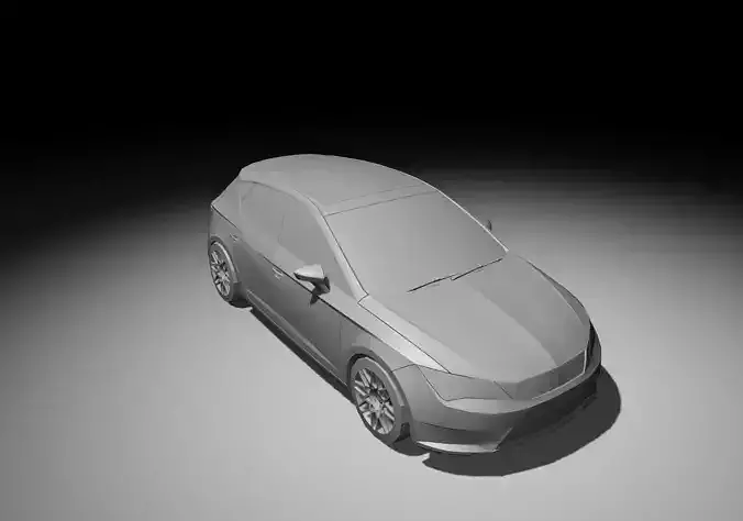 Seat Leon Low-poly 3D Model