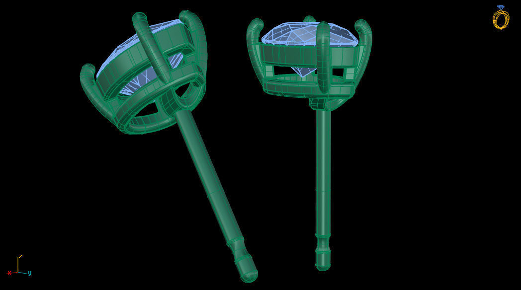 Solitaire Pear Gem 7x5 mm Earring 3D print model_11