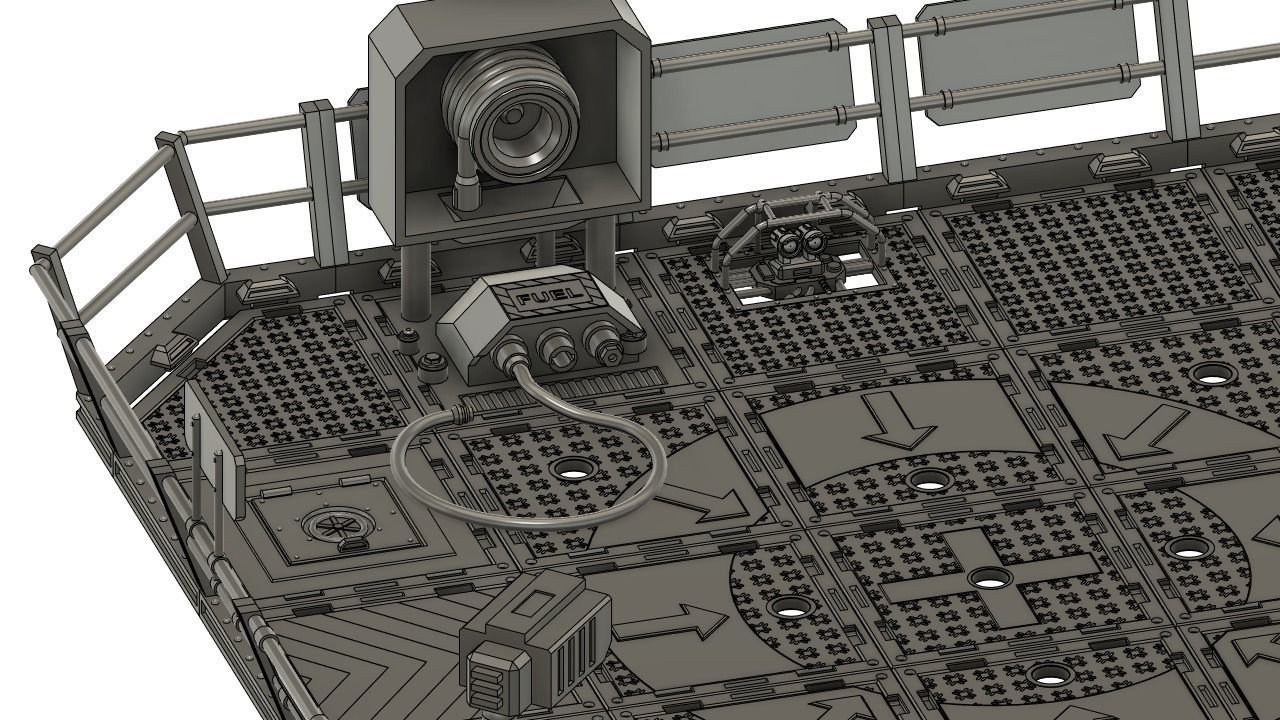 MODULAR CATWALK - LANDING ZONE SET 3D print model_2