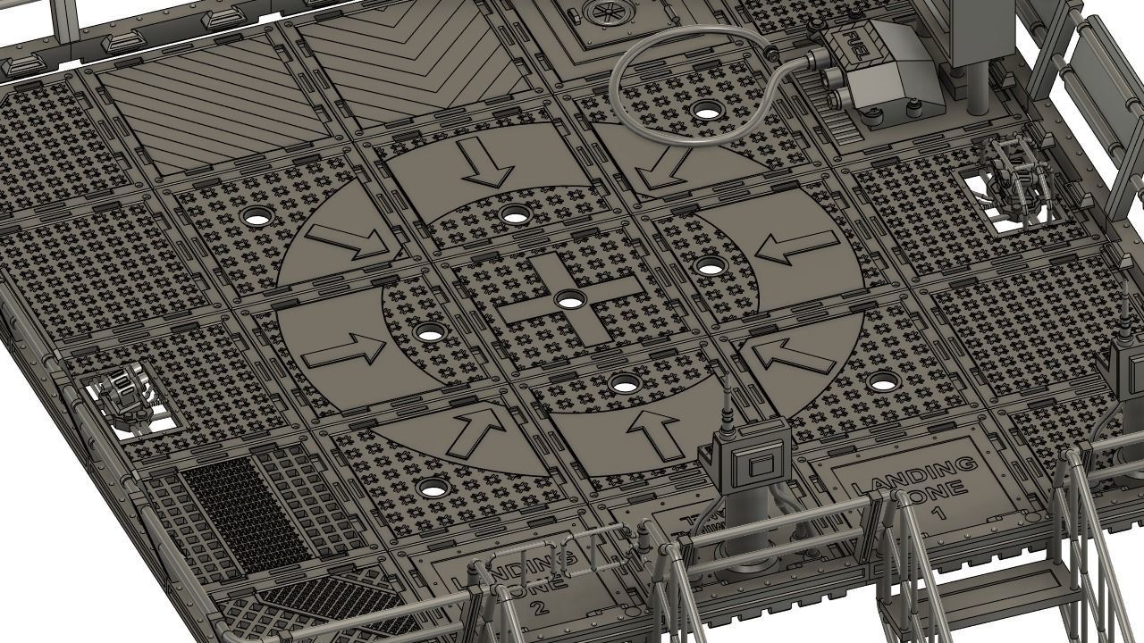 MODULAR CATWALK - LANDING ZONE SET 3D print model_1