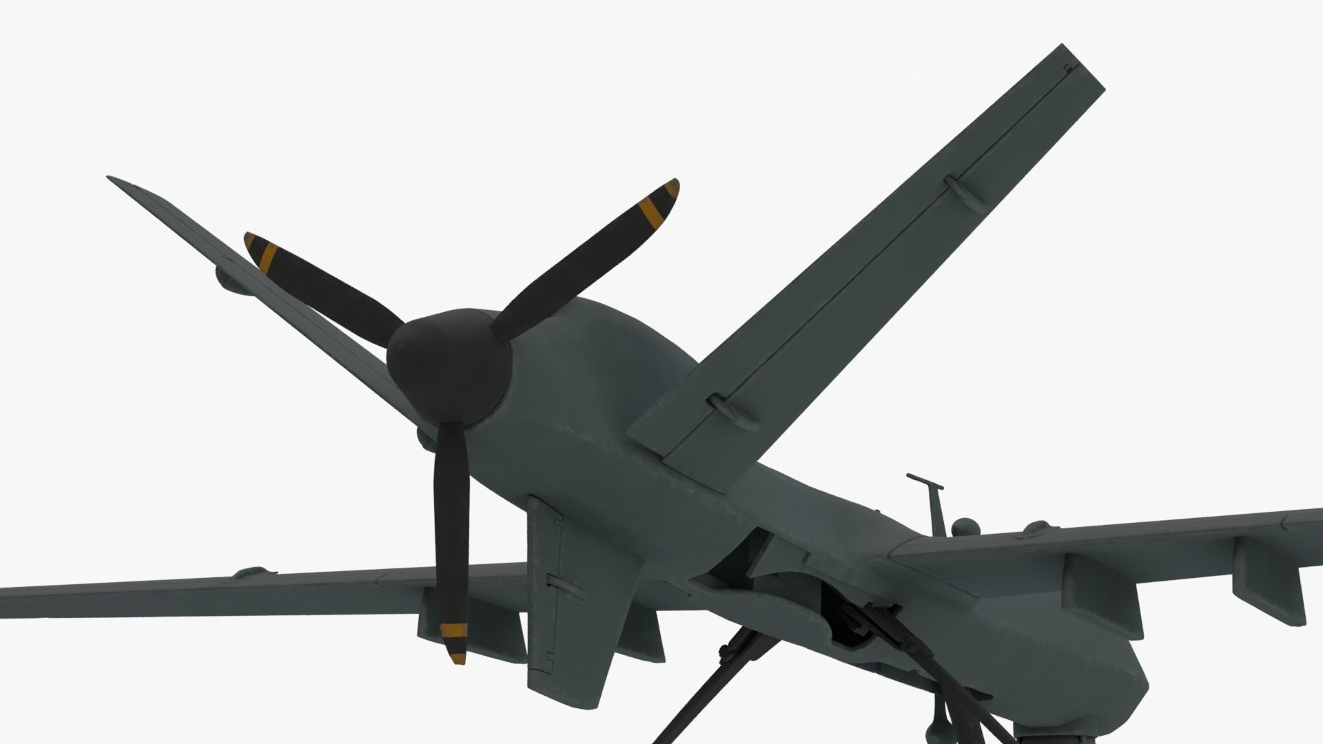 UDIM 8K Unmanned Combat Air Vehicle MQ 9 Reaper UAV 3D model_7