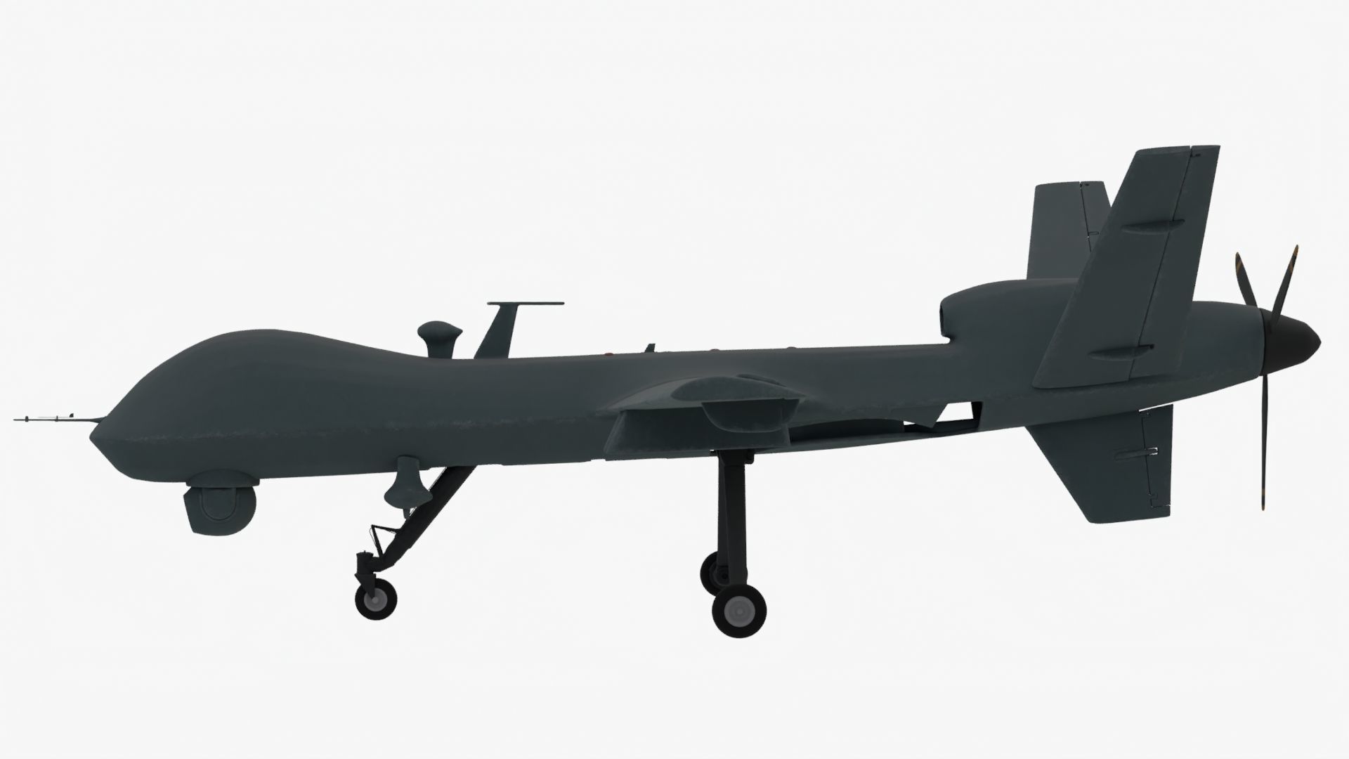 UDIM 8K Unmanned Combat Air Vehicle MQ 9 Reaper UAV 3D model_3