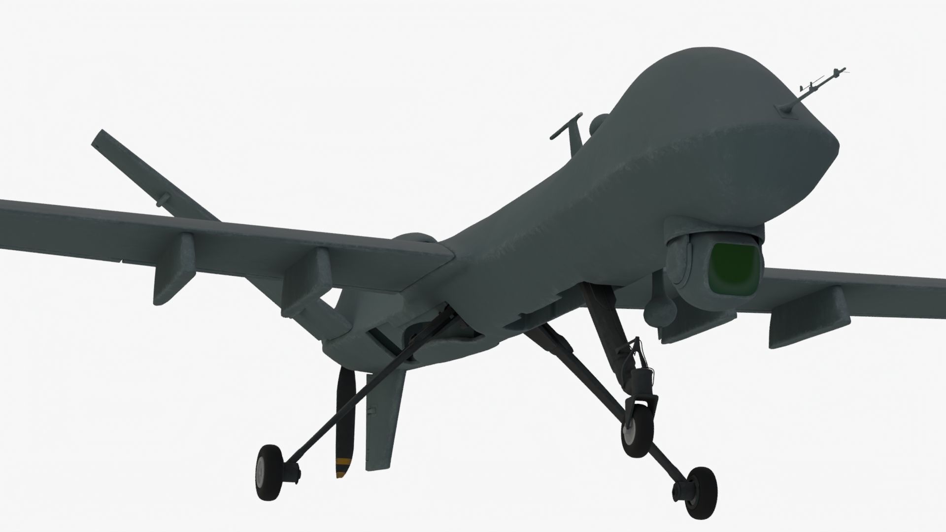 UDIM 8K Unmanned Combat Air Vehicle MQ 9 Reaper UAV 3D model_1