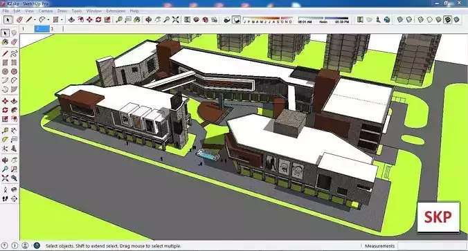 Sketchup Commercial Complex K2