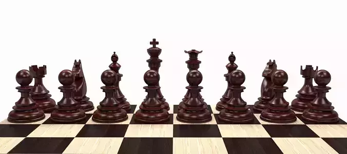 chess board with pieces
