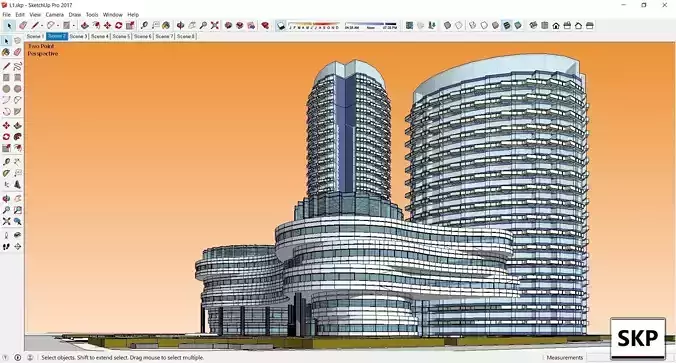 Sketchup Commercial Complex L1