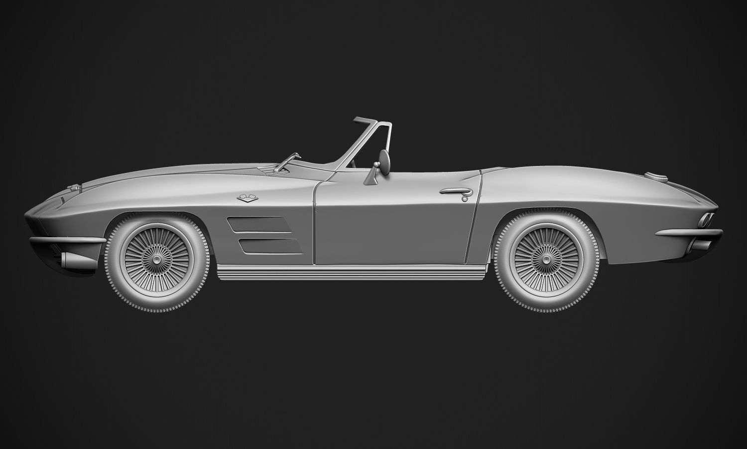 Chevrolet Corvette Sting Ray  3D print model_3
