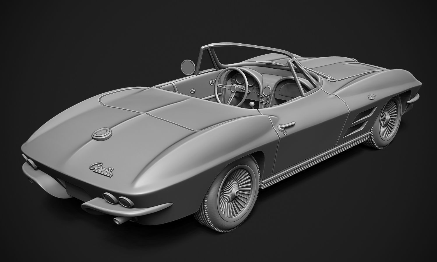 Chevrolet Corvette Sting Ray  3D print model_7