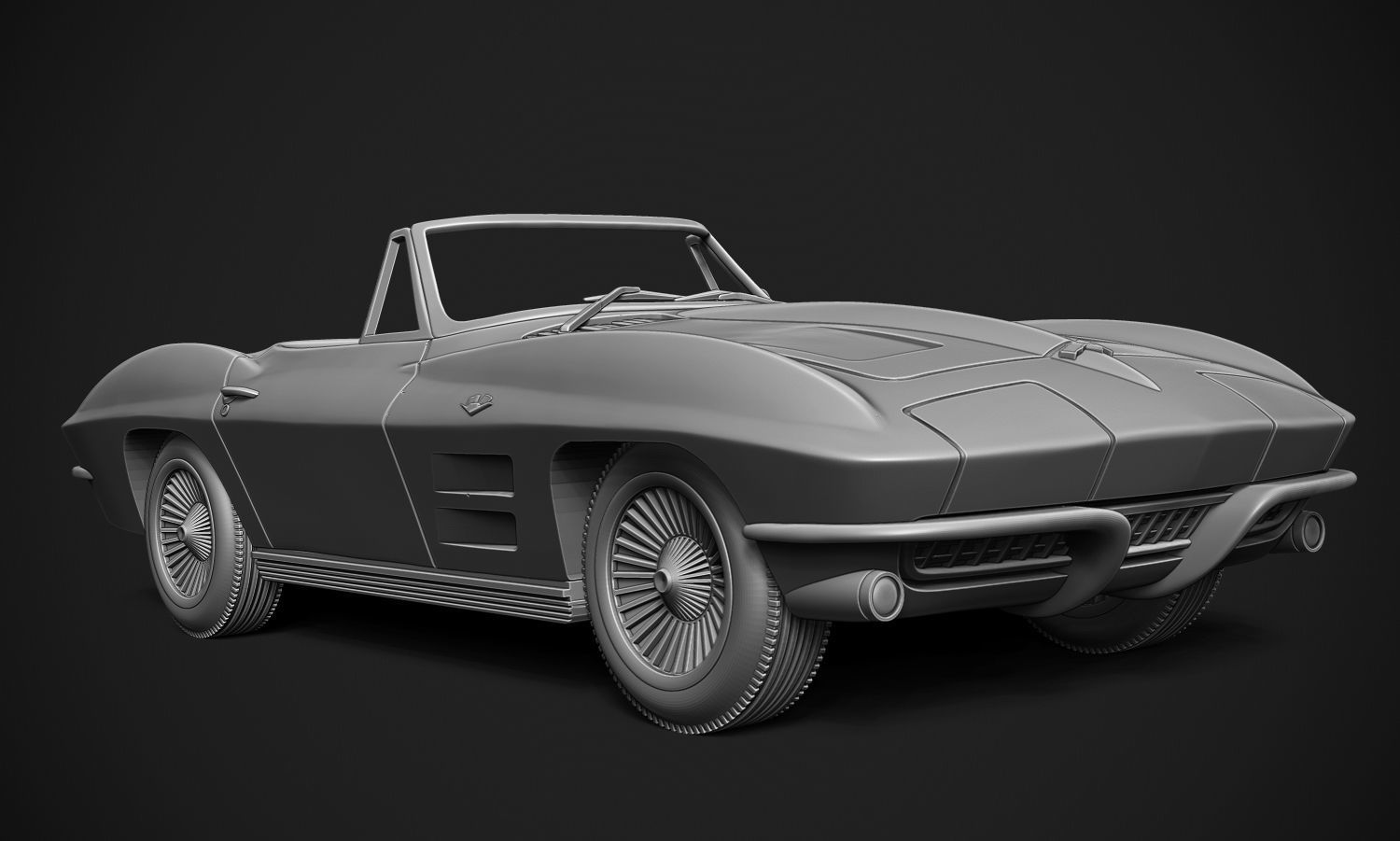 Chevrolet Corvette Sting Ray  3D print model_6