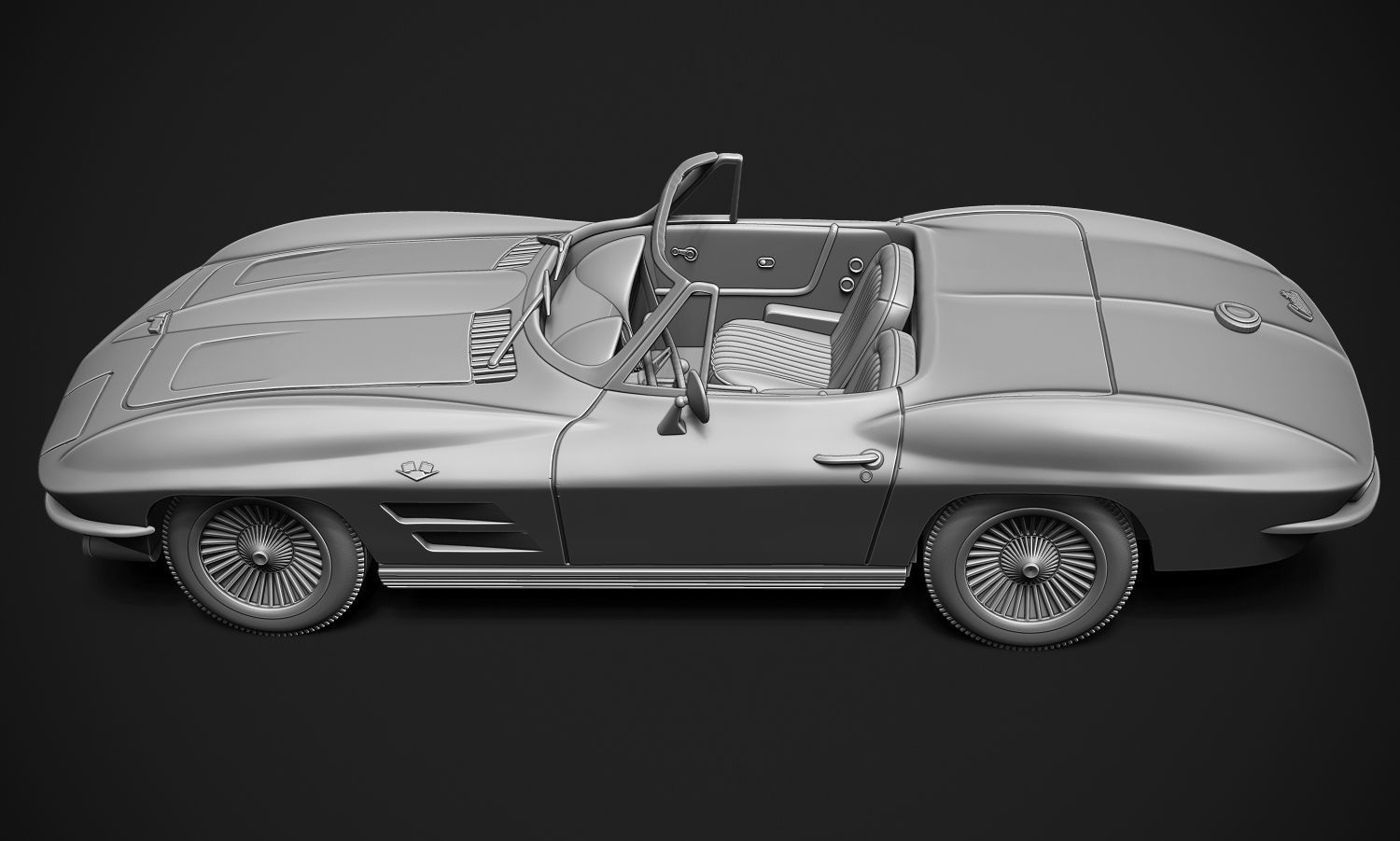 Chevrolet Corvette Sting Ray  3D print model_1