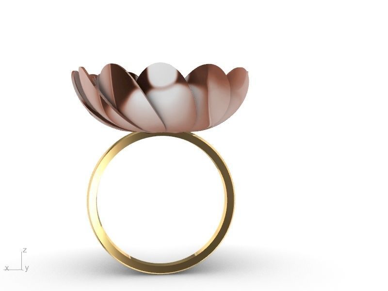 2 models peony flower ring stl verified 3D print model_31