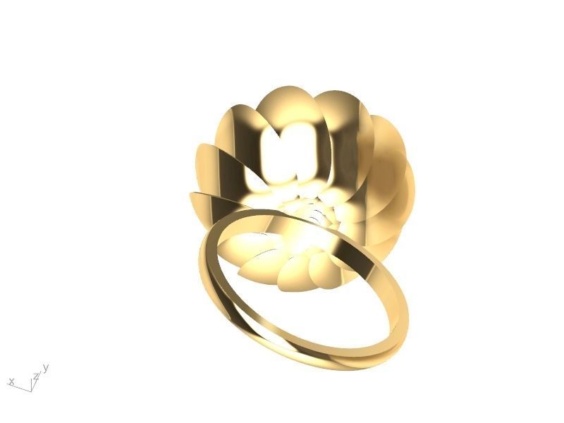 2 models peony flower ring stl verified 3D print model_5
