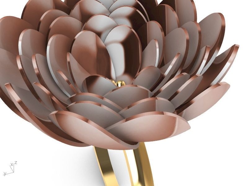 2 models peony flower ring stl verified 3D print model_35