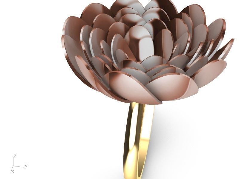 2 models peony flower ring stl verified 3D print model_34