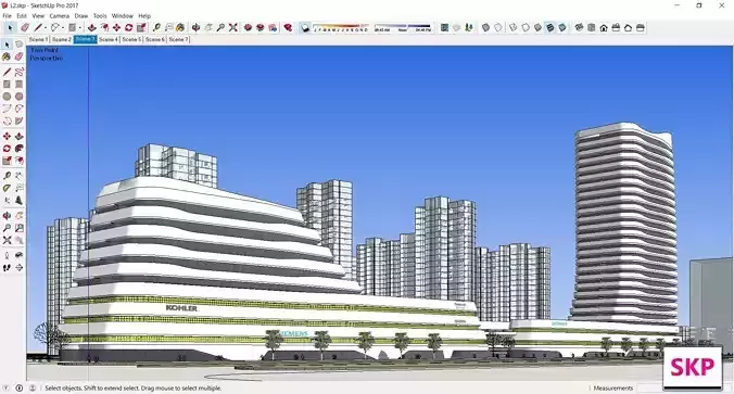 Sketchup Commercial Complex L2