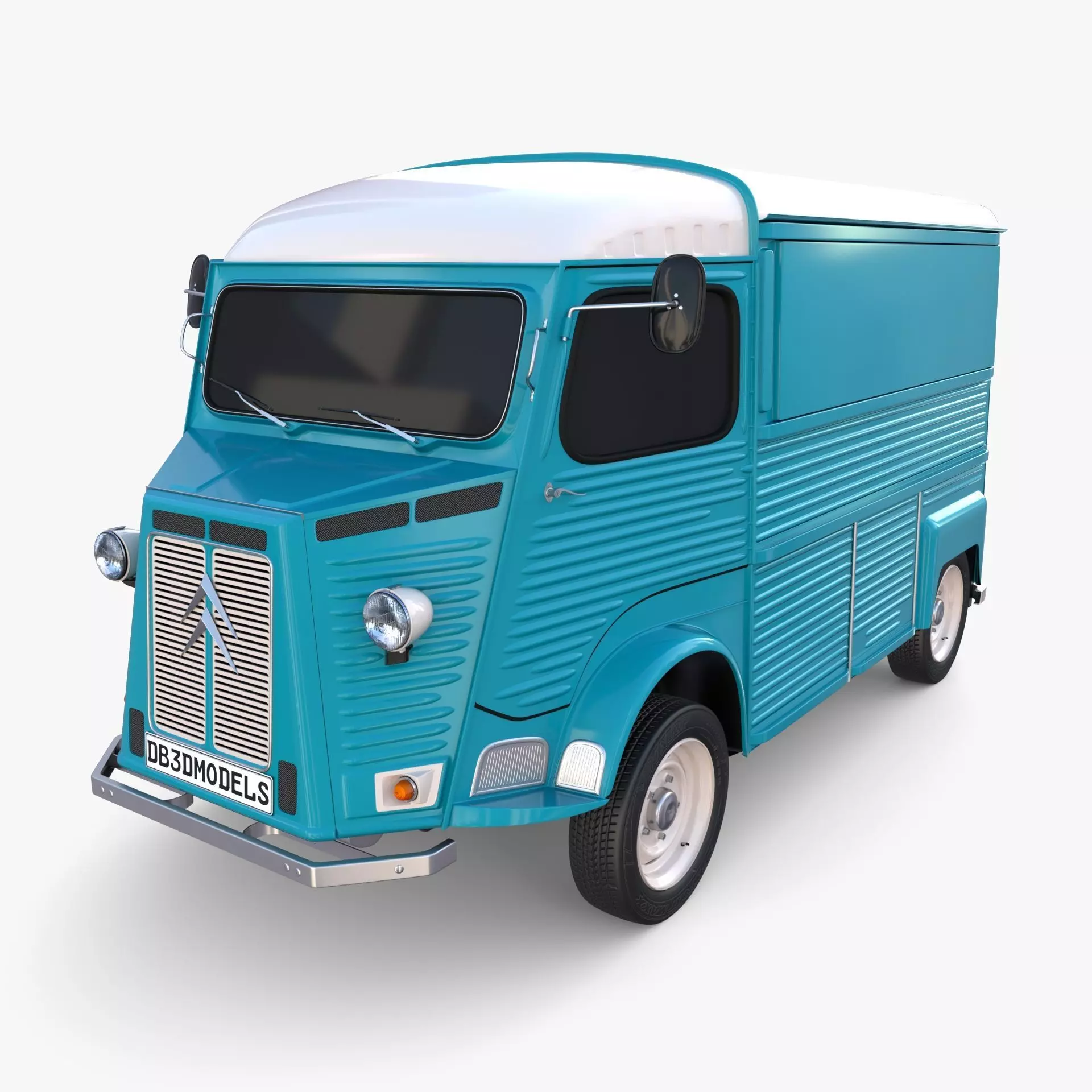 Citroen HY Blue 3D model_0