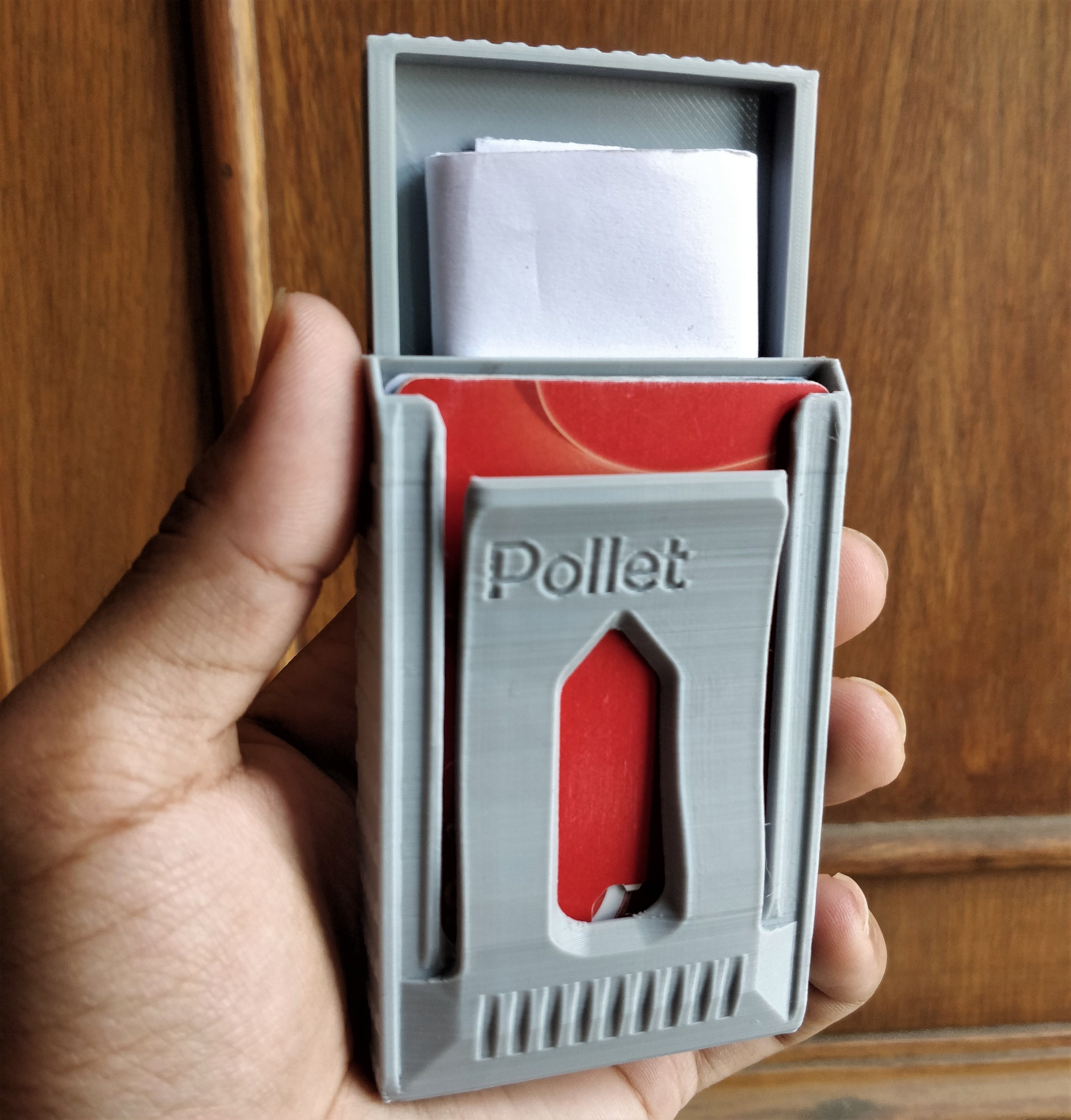 Pollet  - 3d printed rugged and slim wallet cardholder 3d model 3D print model_6