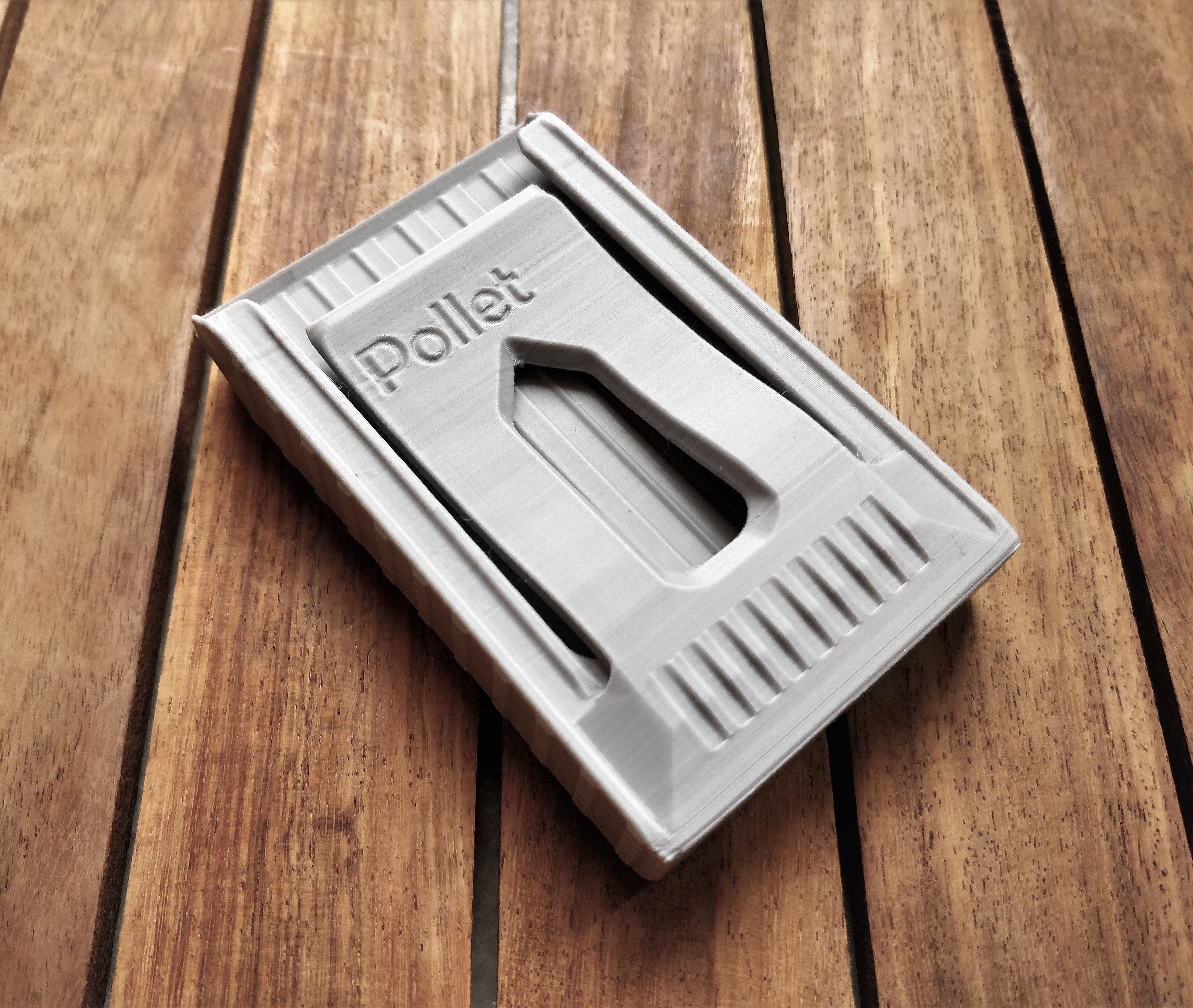 Pollet  - 3d printed rugged and slim wallet cardholder 3d model 3D print model_2