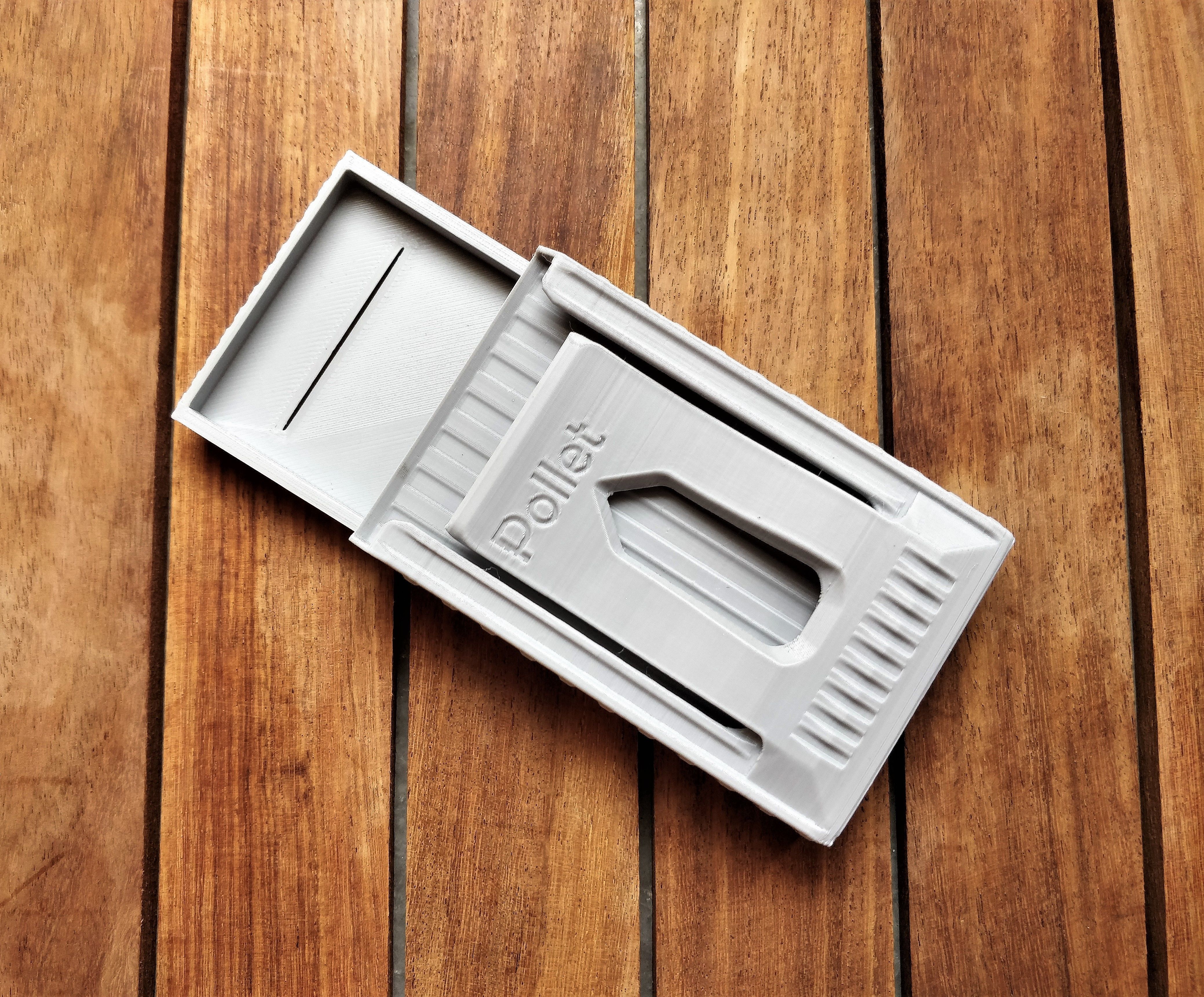 Pollet  - 3d printed rugged and slim wallet cardholder 3d model 3D print model_3